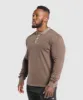 Gymshark Heavyweight Woven Collar Henley - Soft Brown sold by Gymshark