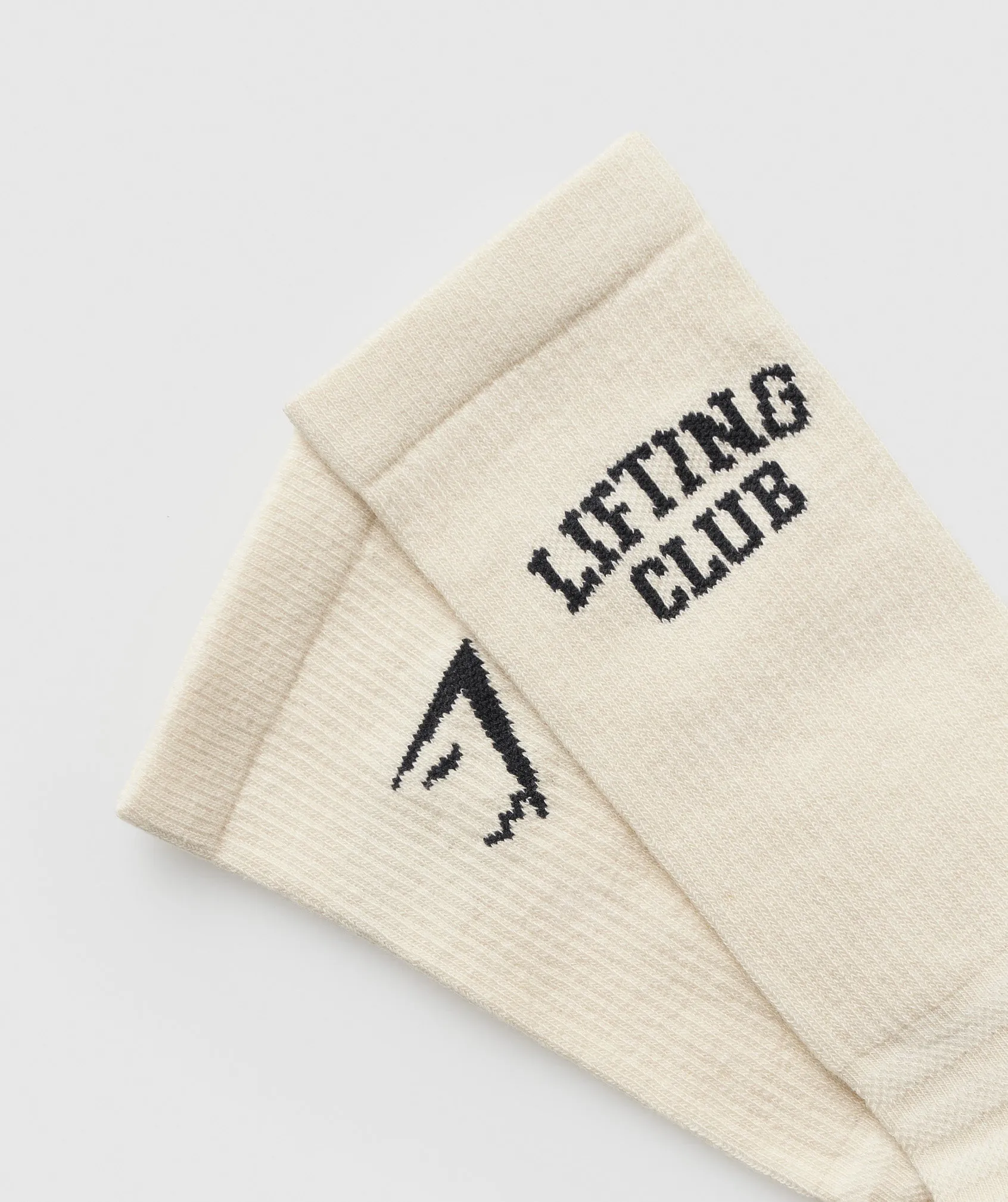 Gymshark Lifting Club Graphic Crew Sock Single - Ecru White sold by Gymshark product image thumbnail 2