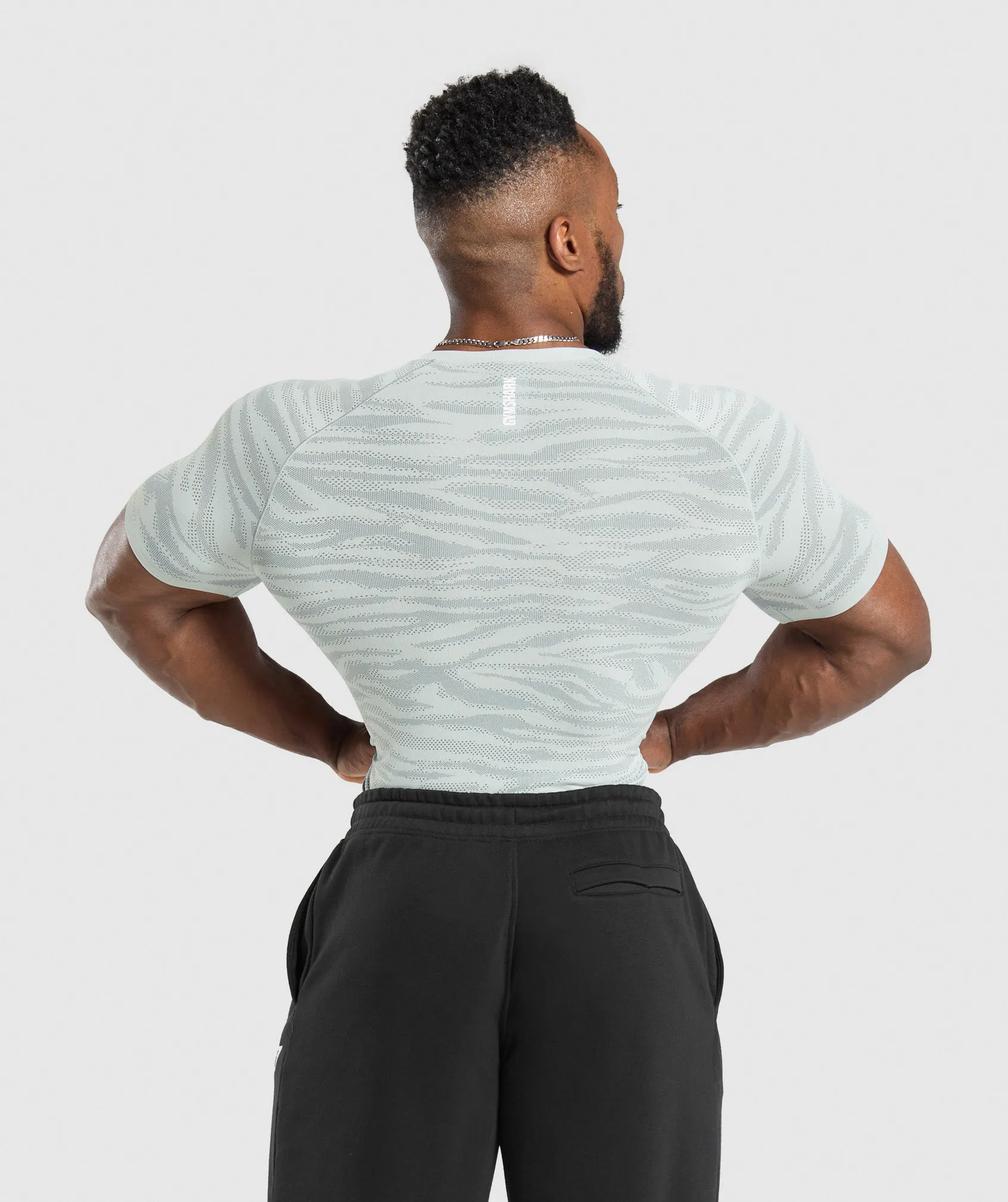 Gymshark Geo Animal Seamless T-Shirt - Cool Blue/Cargo Blue sold by Gymshark product image thumbnail 5