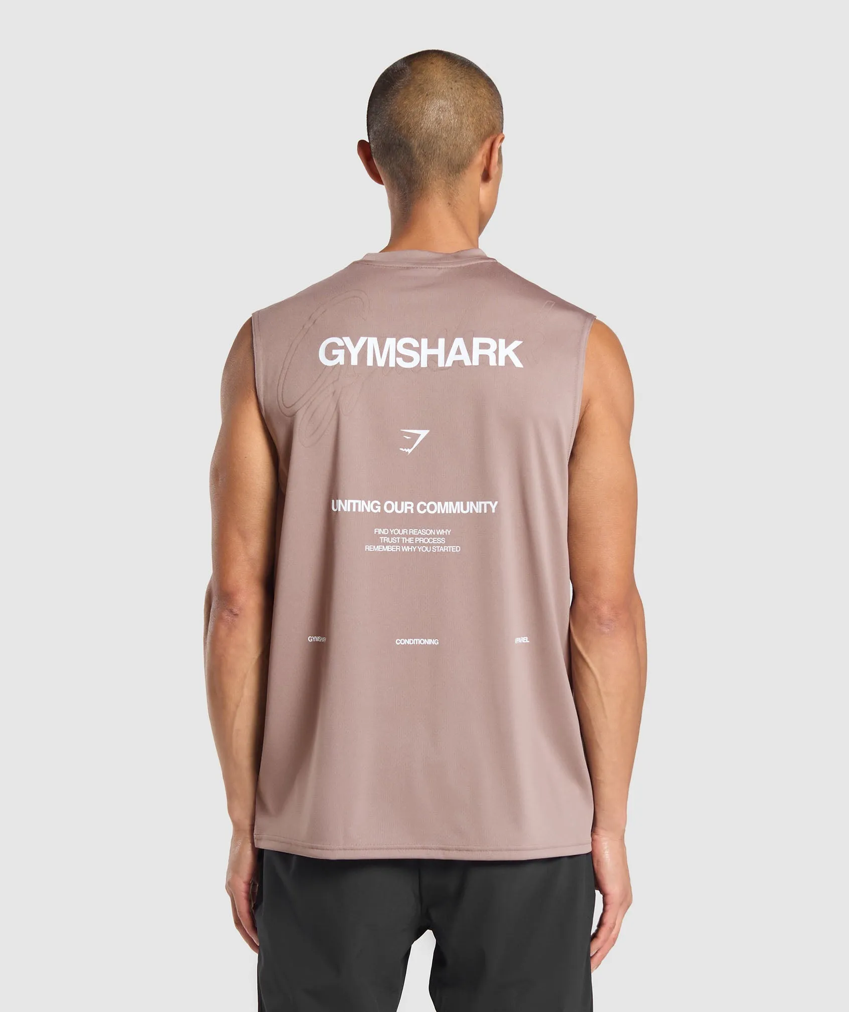 Gymshark Conditioning Apparel Cut Off Tank - Powder Mauve sold by Gymshark