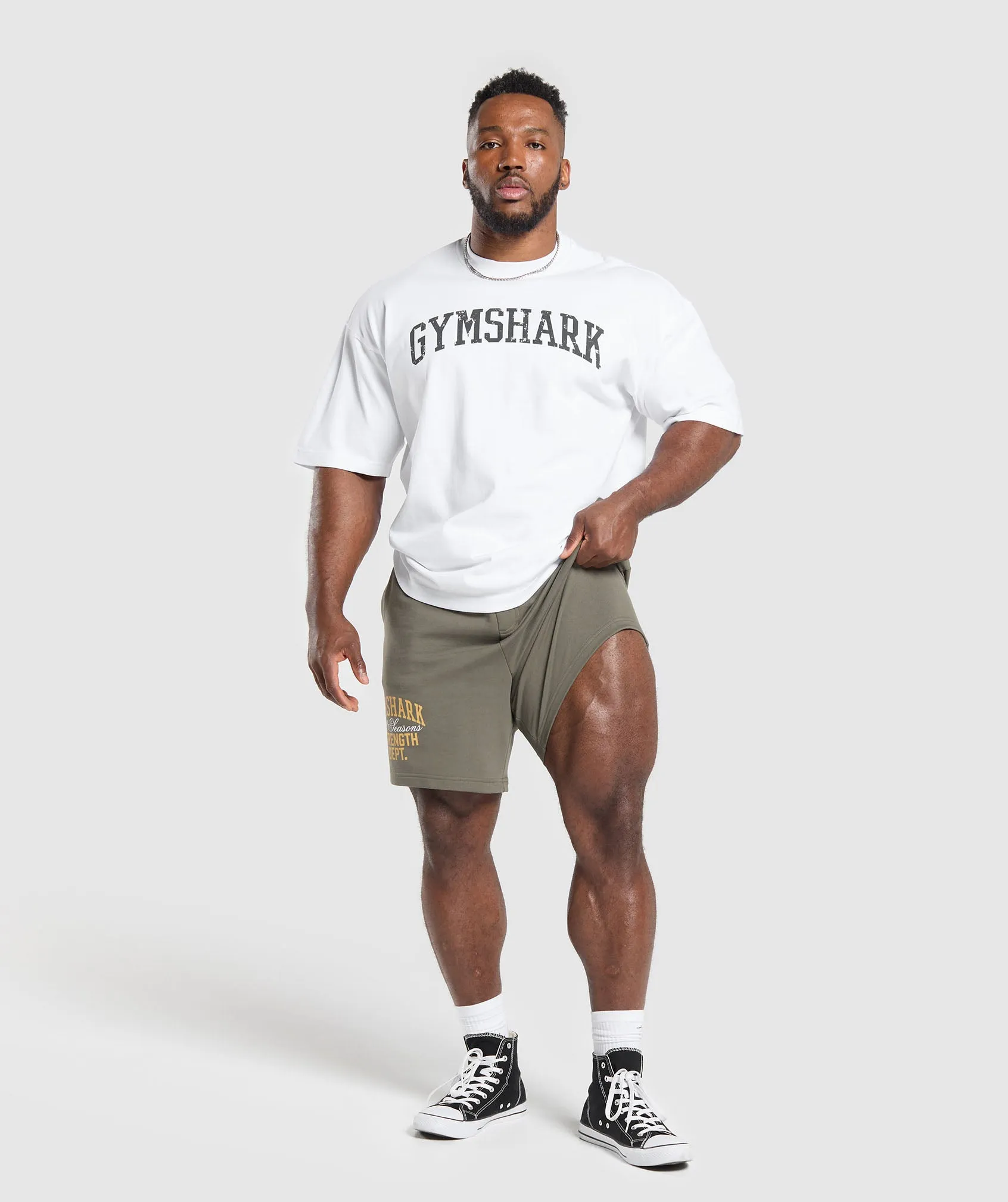 Gymshark Trophy Graphic Shorts - Base Green sold by Gymshark product image thumbnail 3