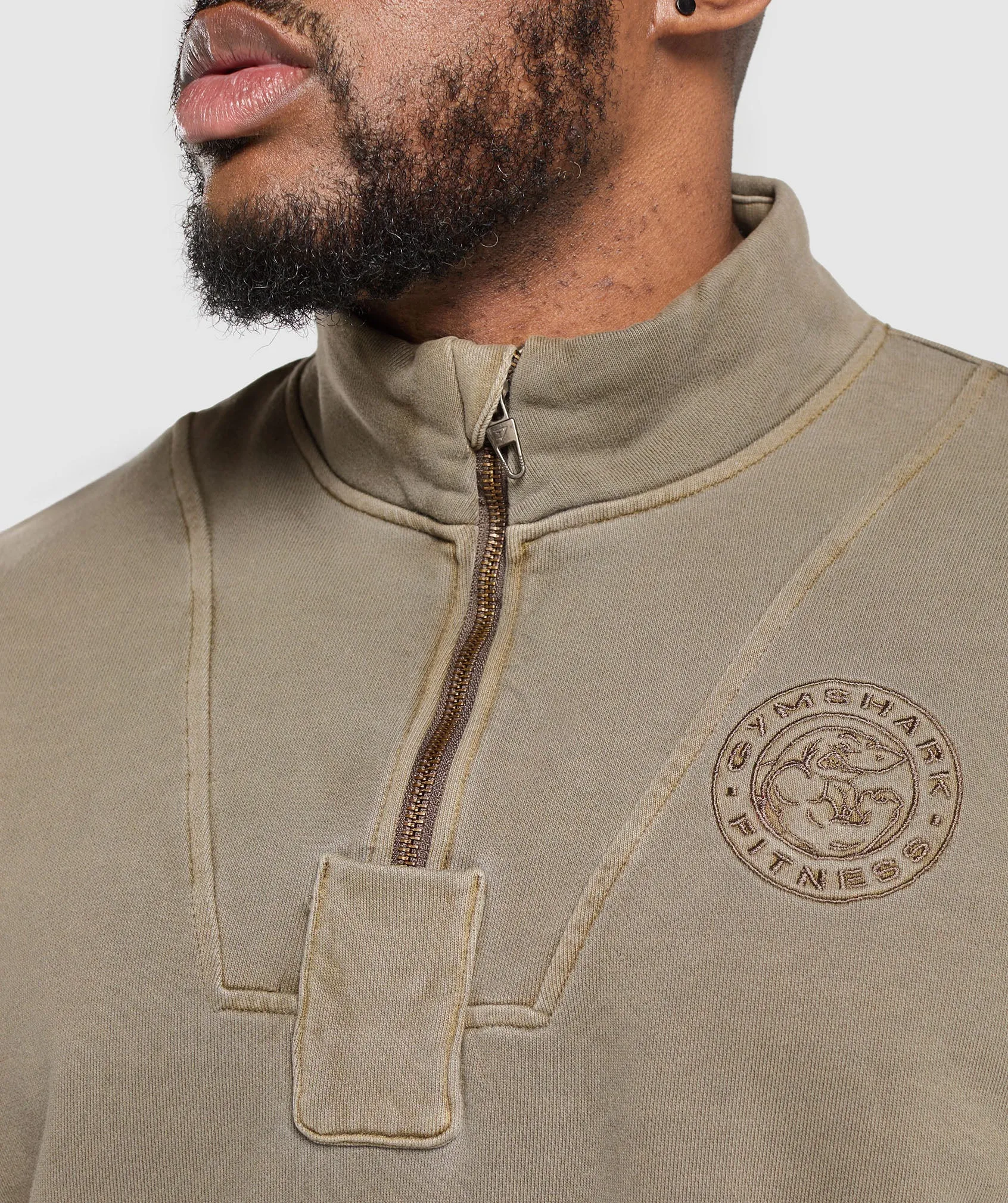 Gymshark Premium Legacy 1/4 Zip - Camo Brown sold by Gymshark product image thumbnail 4