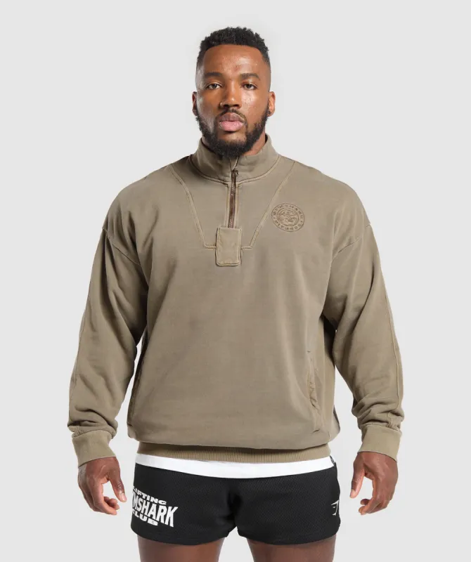 Gymshark Premium Legacy 1/4 Zip - Camo Brown sold by Gymshark