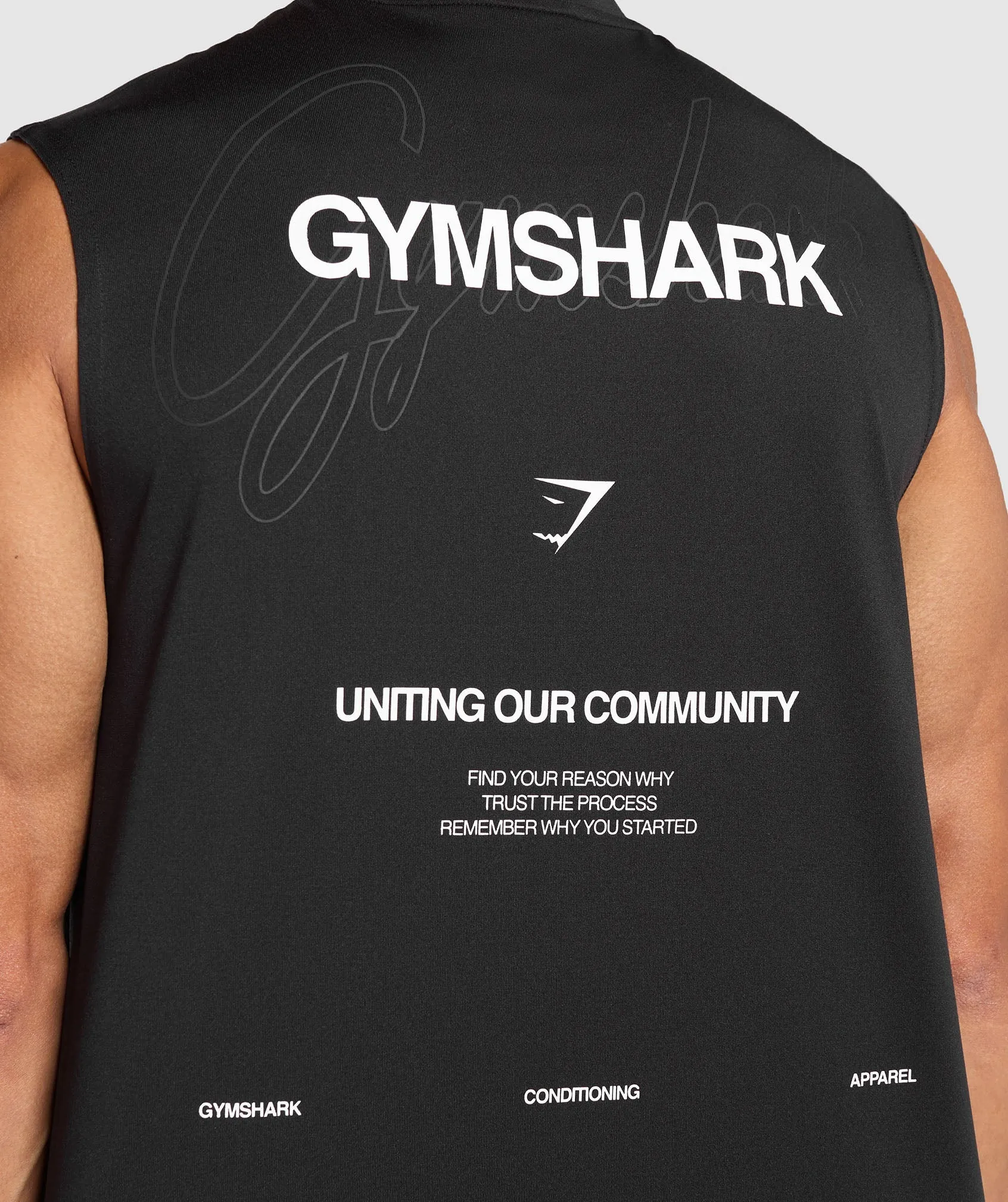Gymshark Conditioning Apparel Cut Off Tank - Black sold by Gymshark product image thumbnail 5