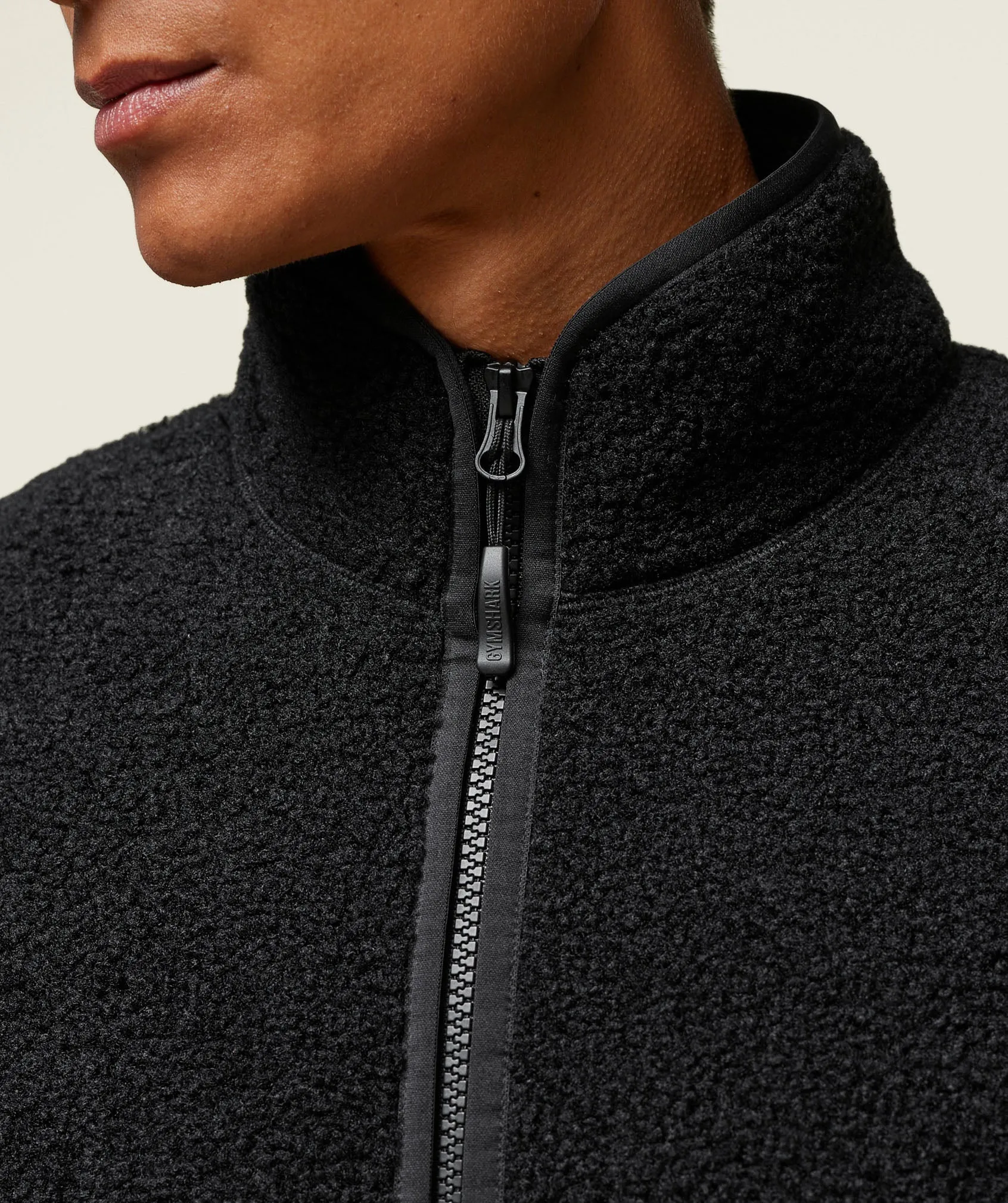 Gymshark everywear Half Zip Sherpa Jacket - Black sold by Gymshark product image thumbnail 5