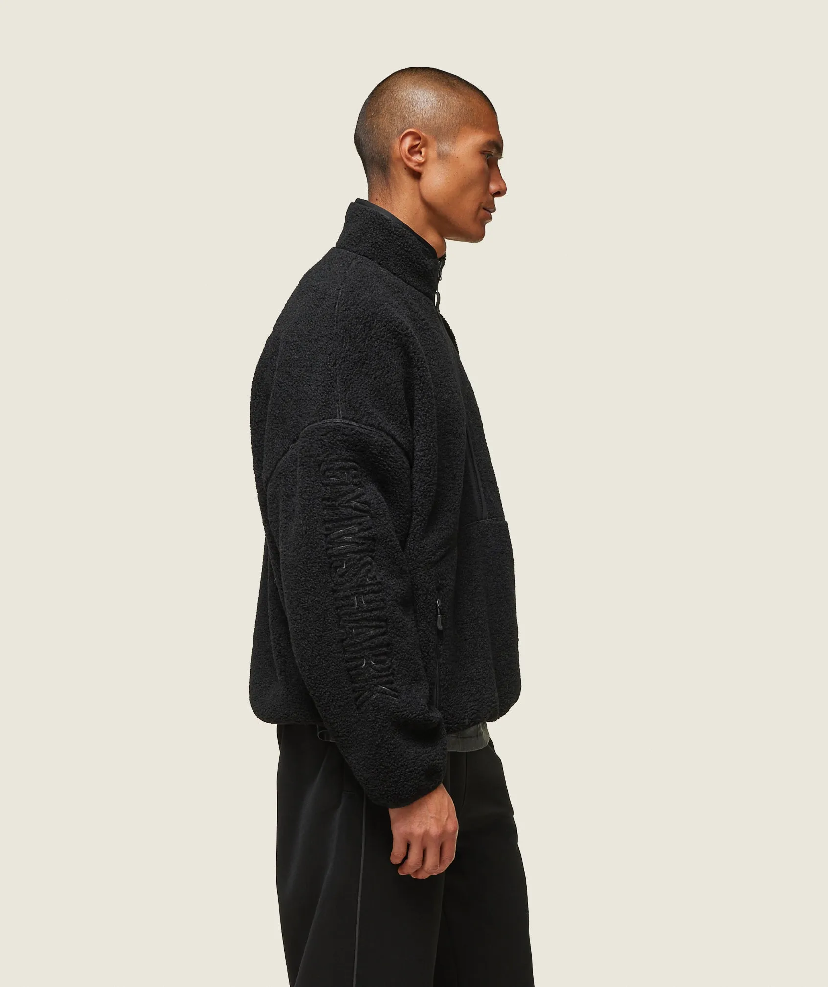 Gymshark everywear Half Zip Sherpa Jacket - Black sold by Gymshark product image thumbnail 3