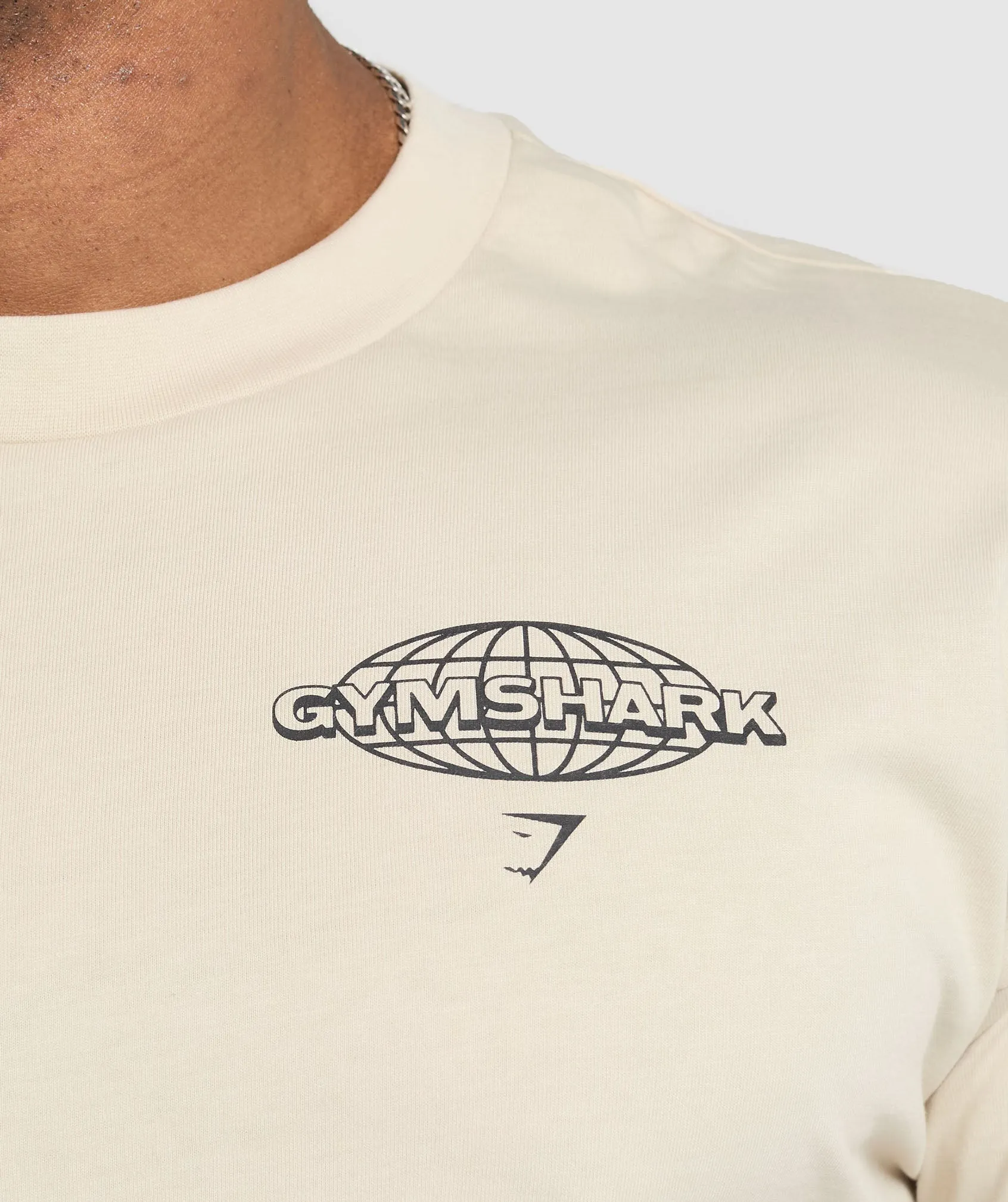 Gymshark Worldwide T-Shirt - Cream Beige sold by Gymshark product image thumbnail 5