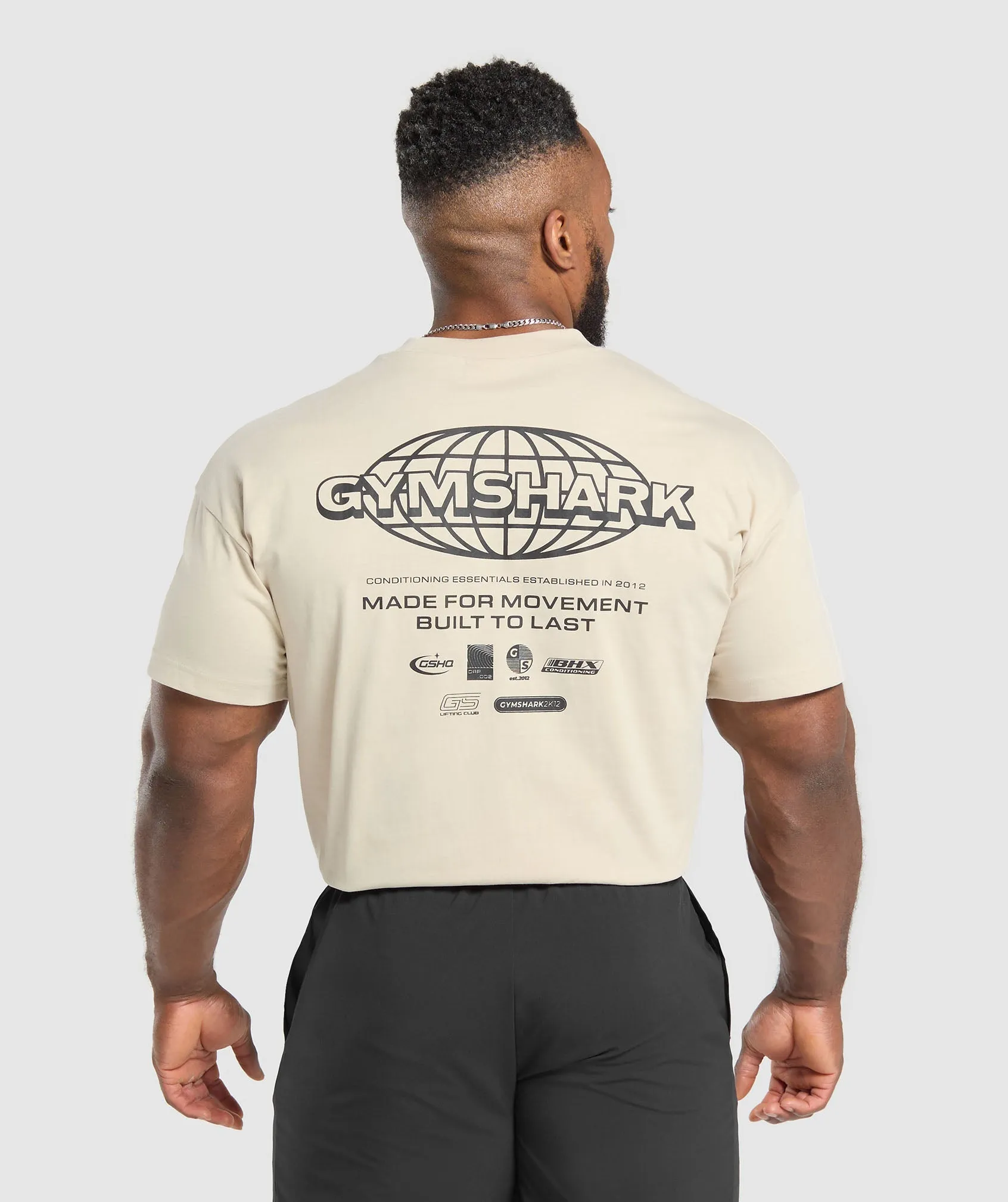 Gymshark Worldwide T-Shirt - Cream Beige sold by Gymshark