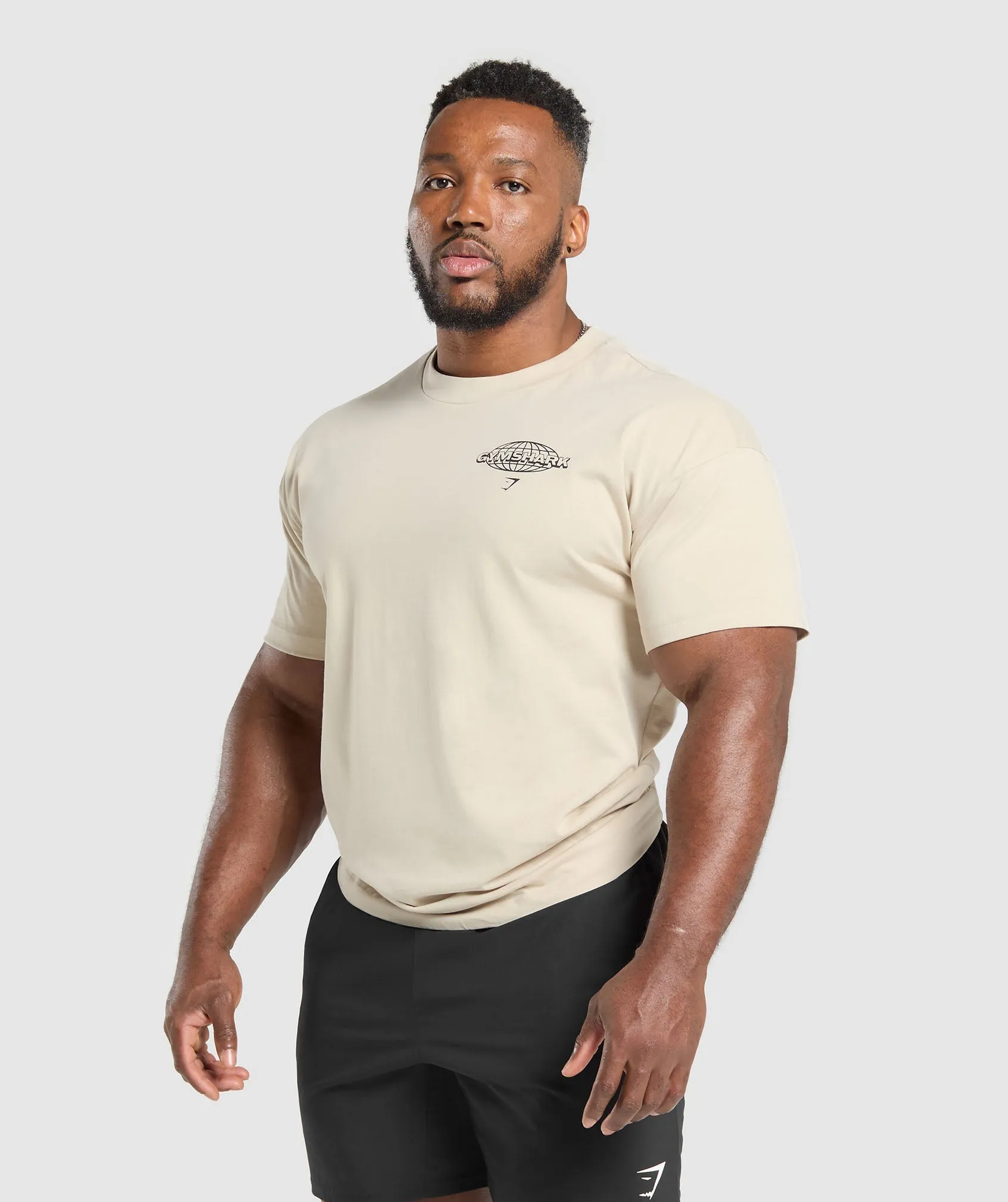 Gymshark Worldwide T-Shirt - Cream Beige sold by Gymshark product image thumbnail 4