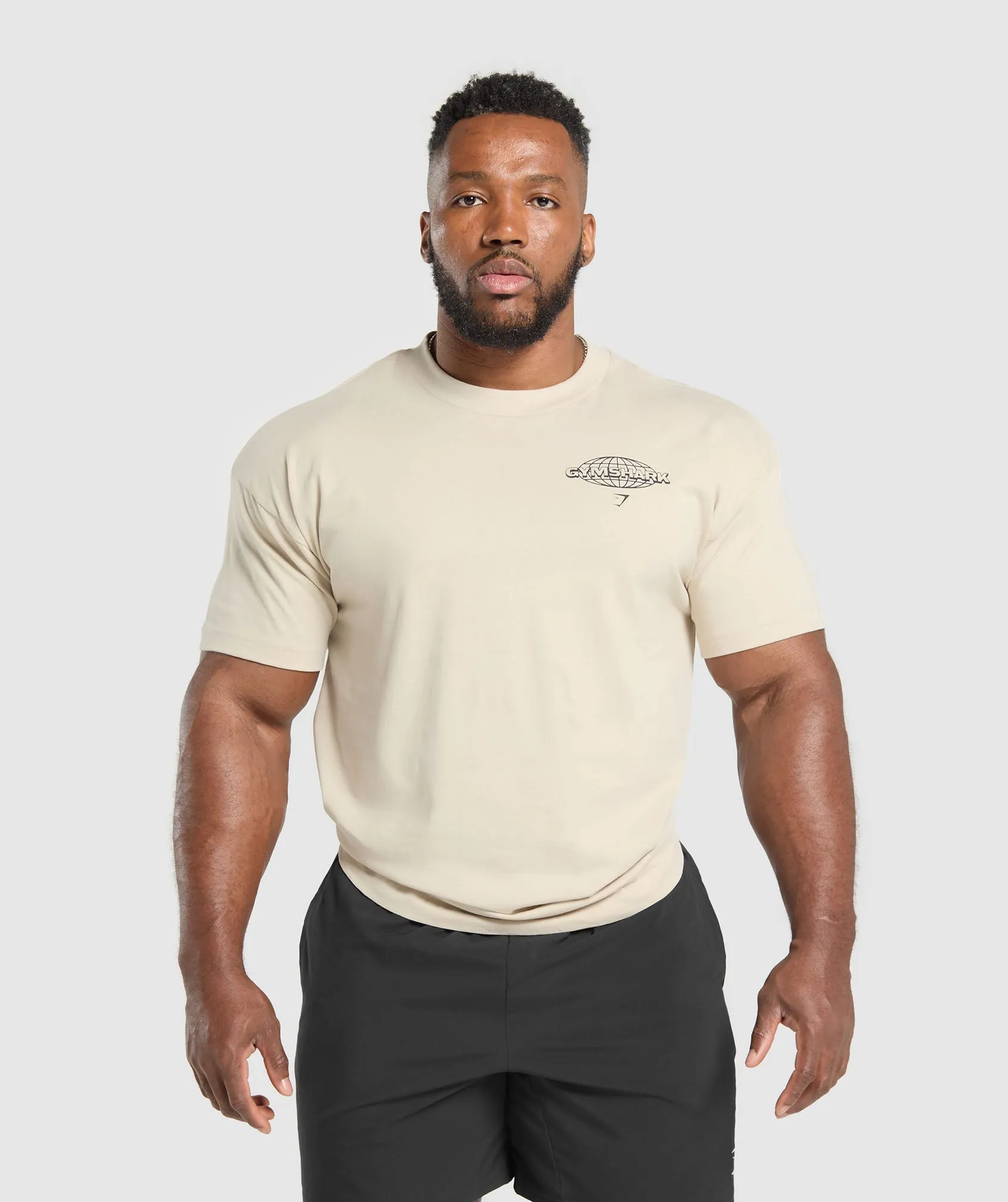 Gymshark Worldwide T-Shirt - Cream Beige sold by Gymshark product image thumbnail 2