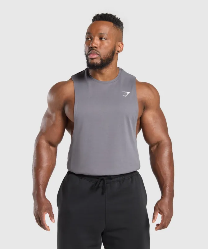 Gymshark React Drop Arm Tank - Brushed Grey sold by Gymshark