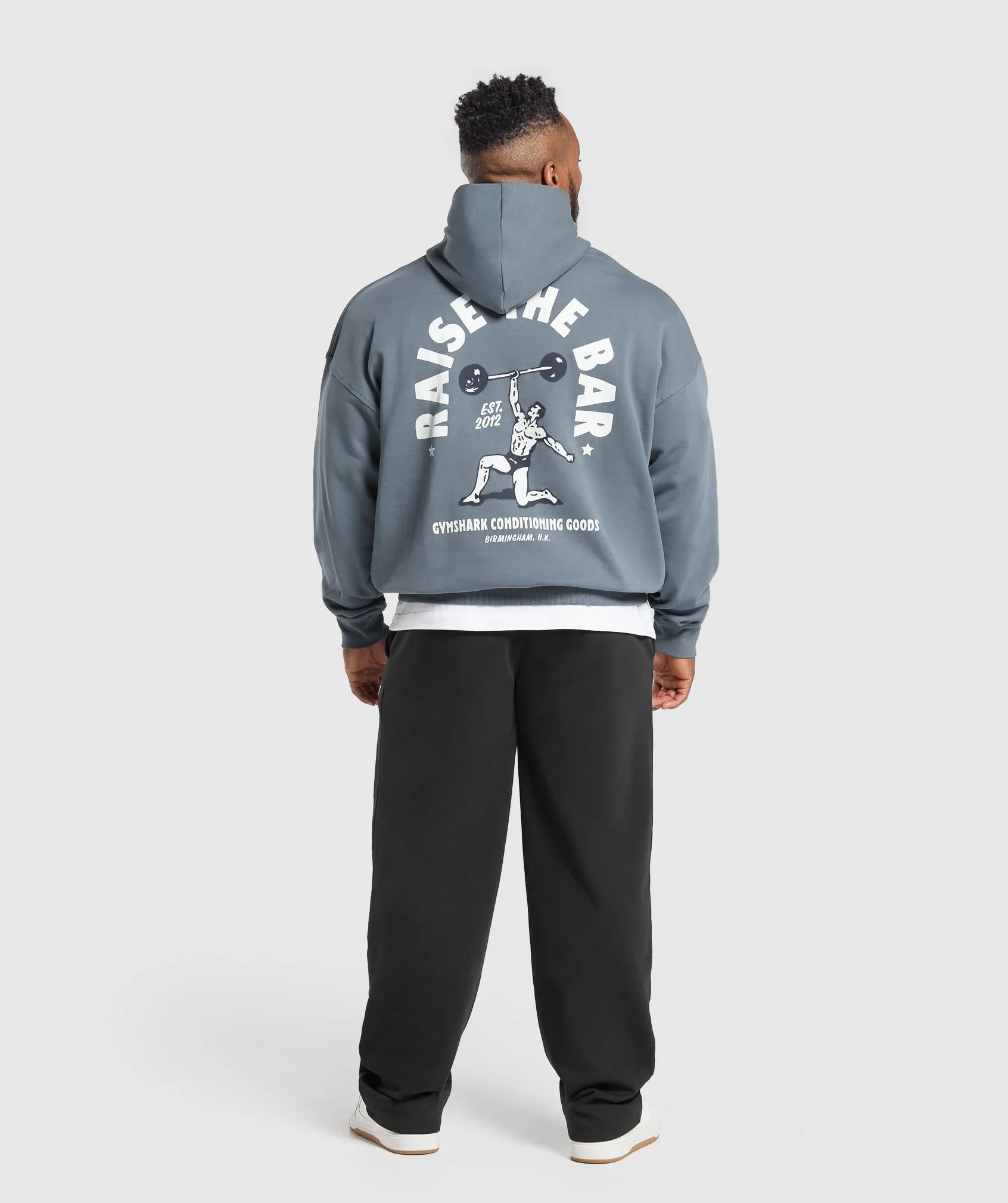 Gymshark Raise the Bar Hoodie - Iron Blue sold by Gymshark product image thumbnail 3