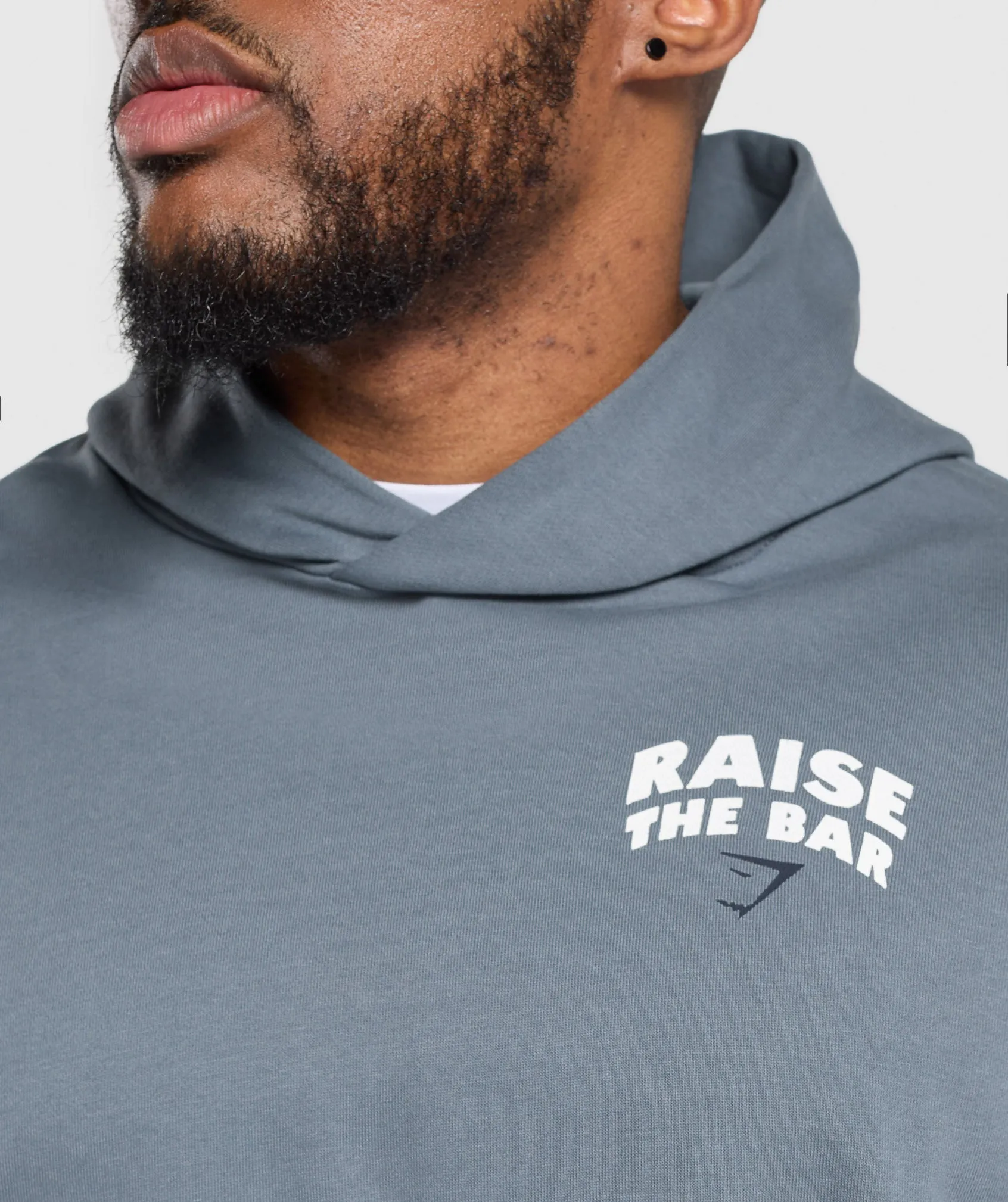 Gymshark Raise the Bar Hoodie - Iron Blue sold by Gymshark product image thumbnail 5