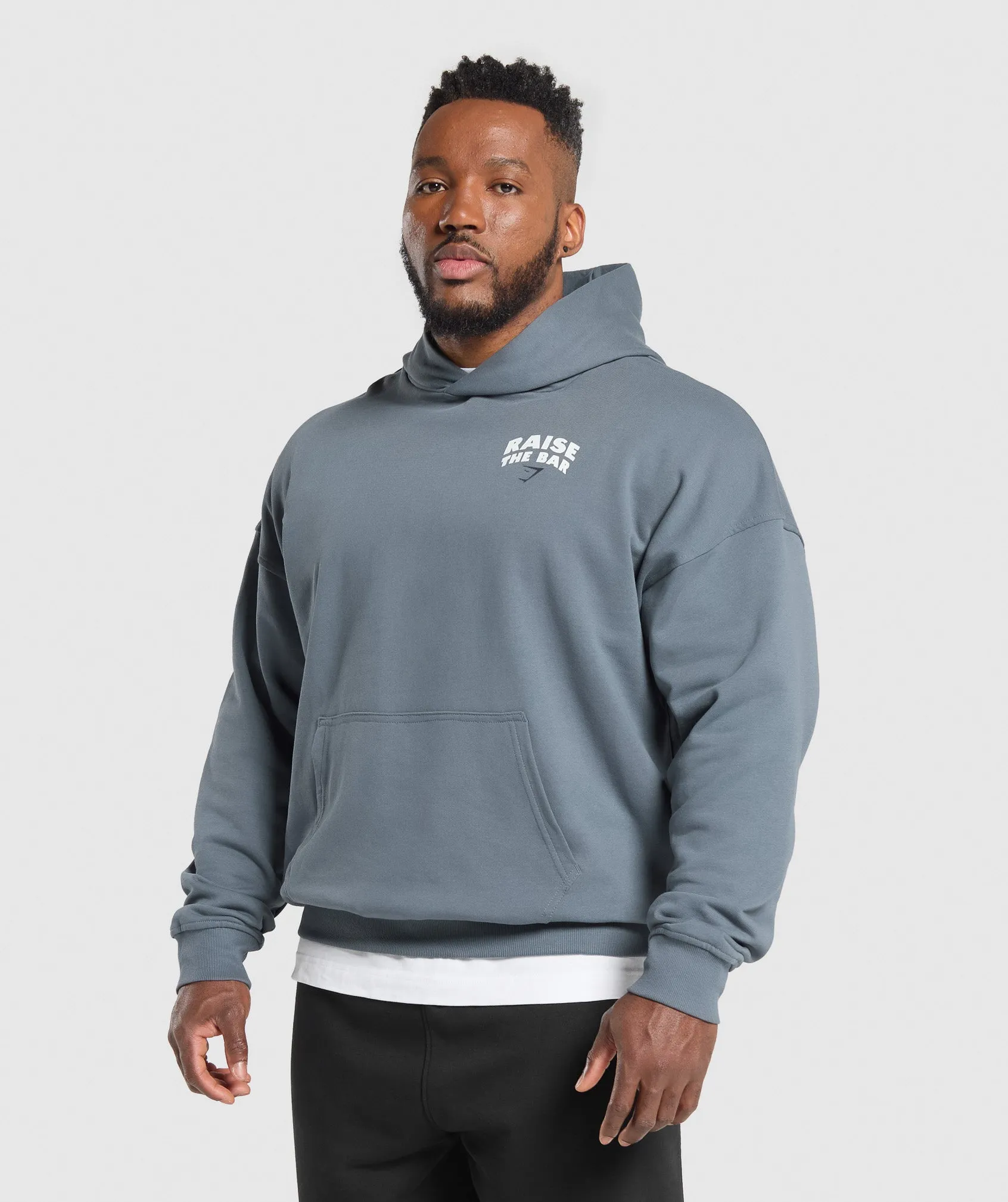 Gymshark Raise the Bar Hoodie - Iron Blue sold by Gymshark product image thumbnail 4