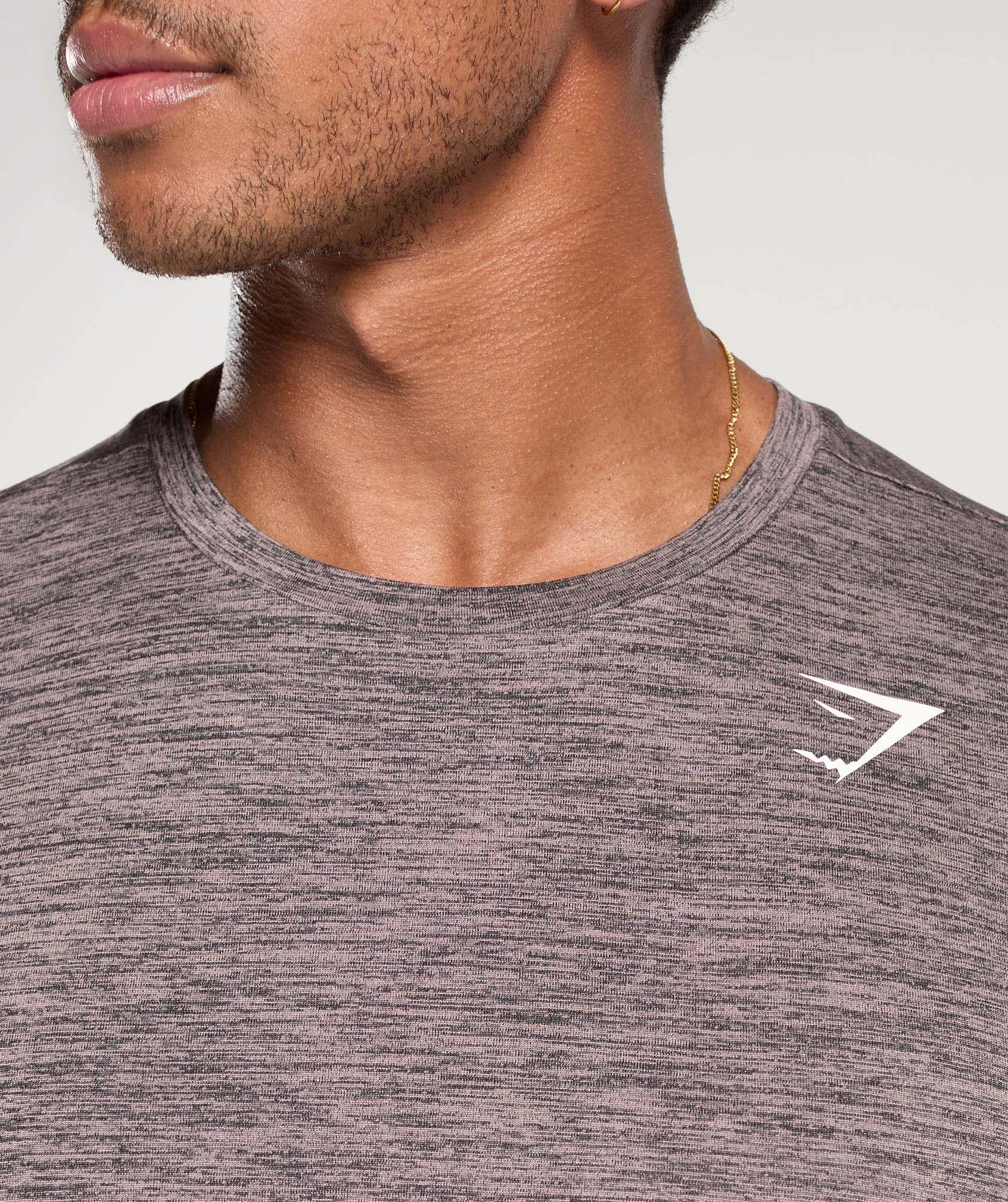 Gymshark Arrival Marl T-Shirt - Powder Mauve/Black Marl sold by Gymshark product image thumbnail 5