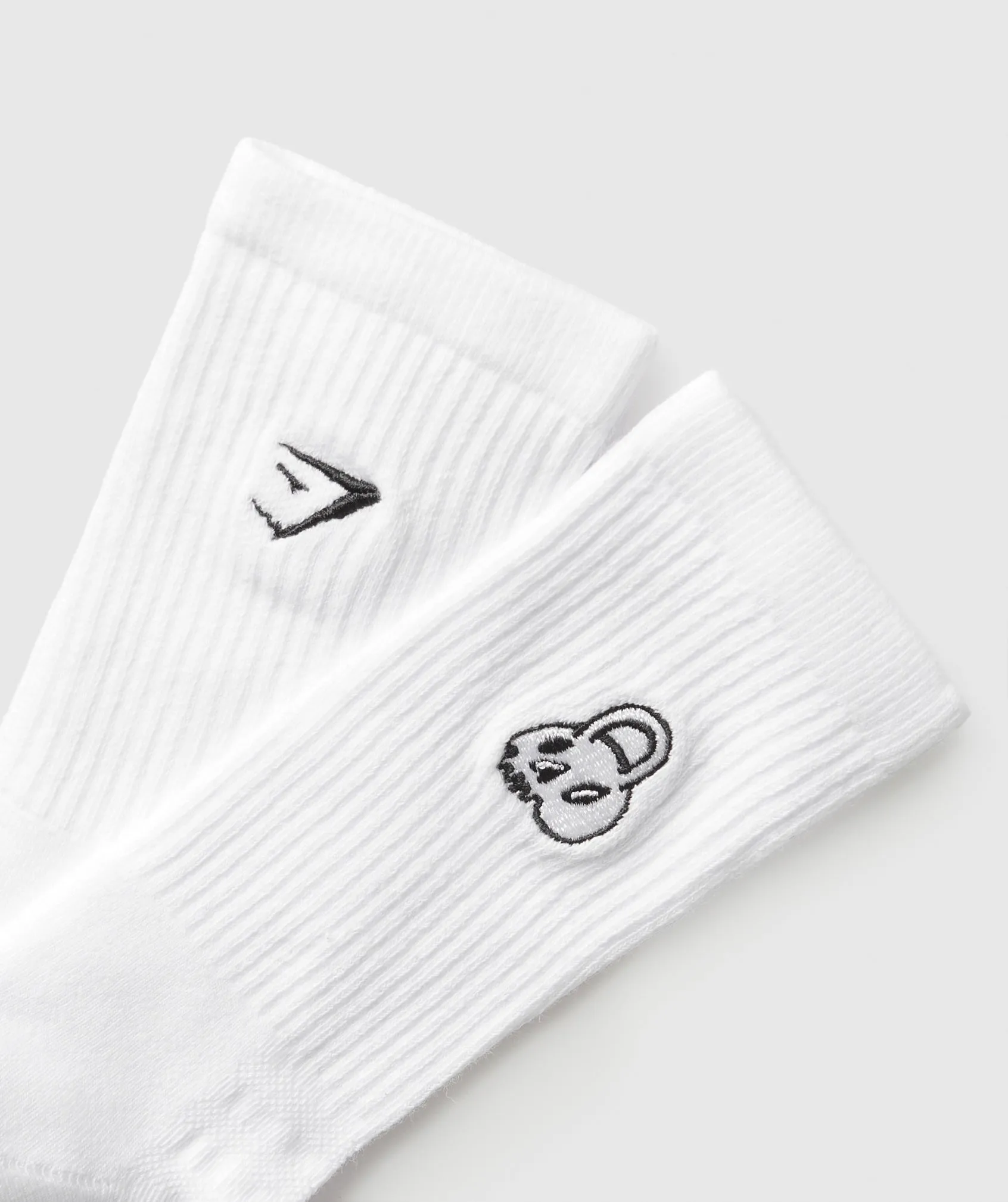 Gymshark Graphic Kettlebell Crew Sock Single - White sold by Gymshark product image thumbnail 3