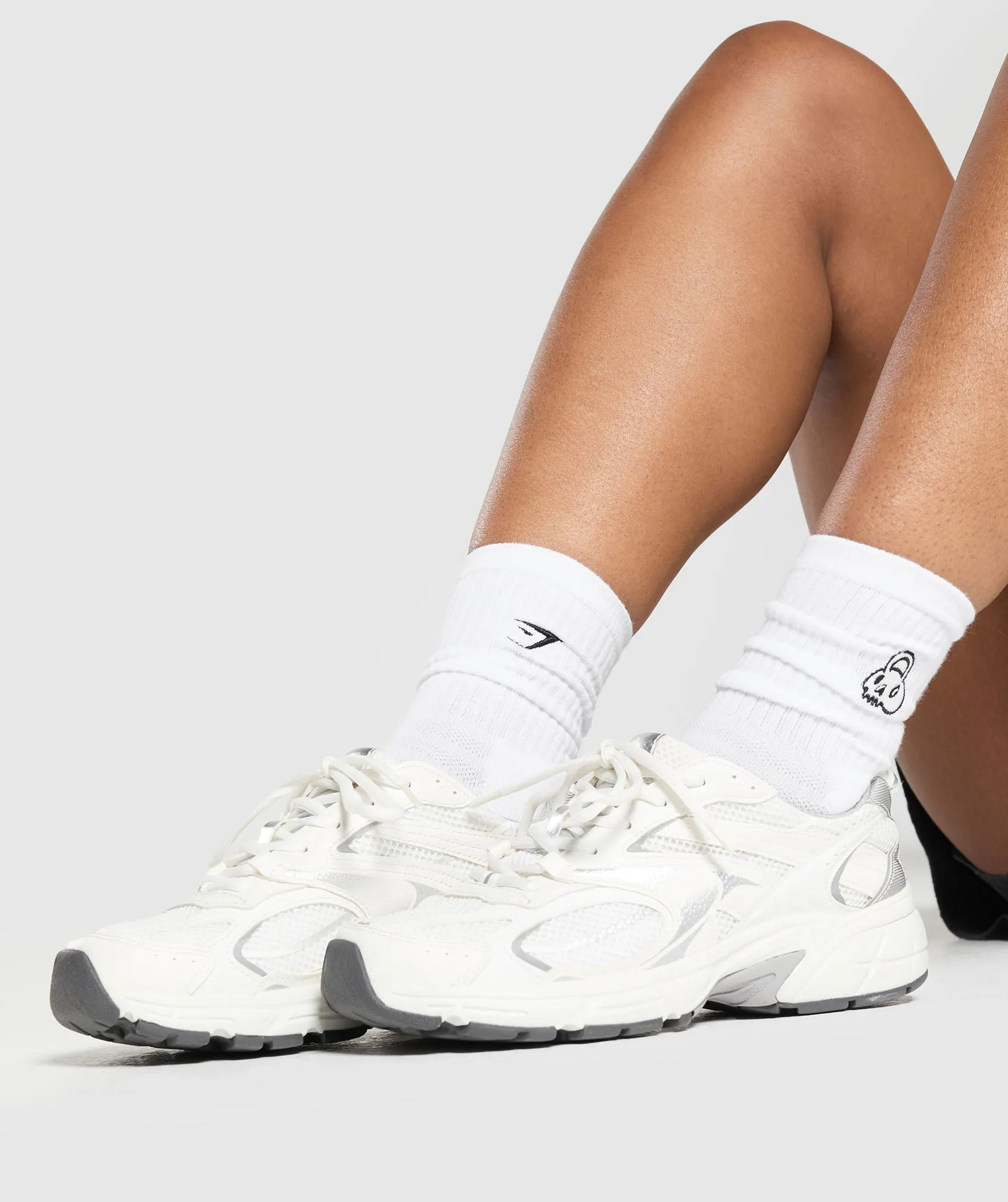 Gymshark Graphic Kettlebell Crew Sock Single - White sold by Gymshark product image thumbnail 2