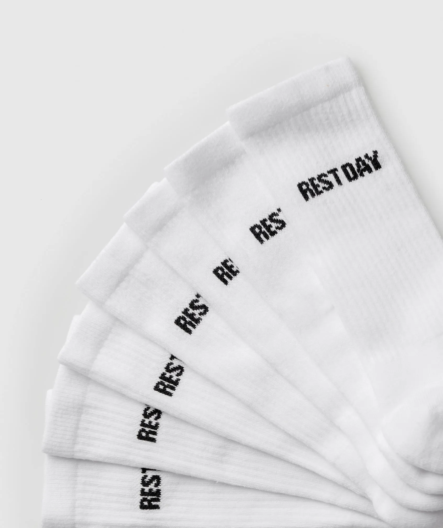 Gymshark Rest Day Graphic Socks 7pk - White sold by Gymshark product image thumbnail 2