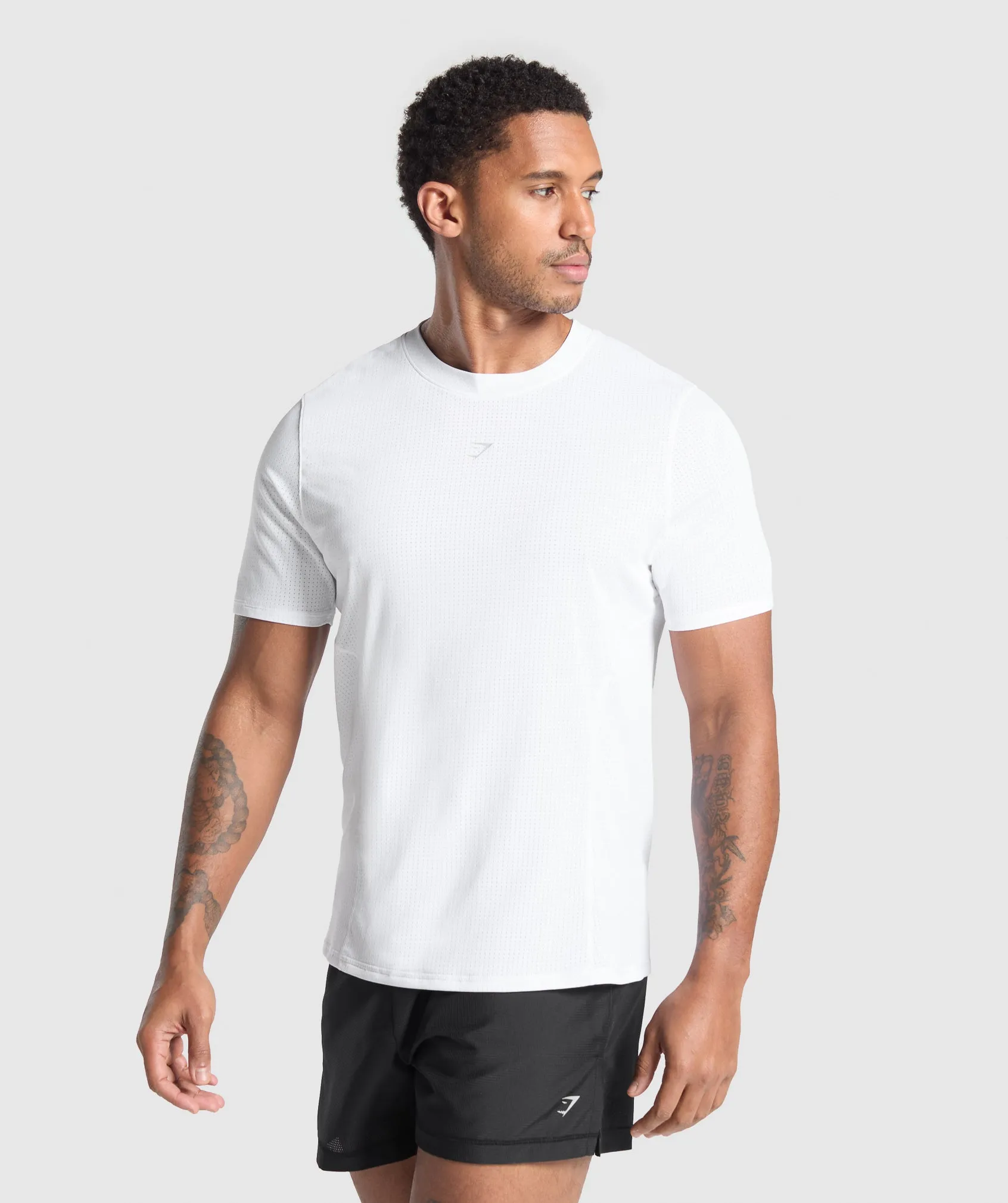 Gymshark Running T Shirt - White sold by Gymshark product image thumbnail 3