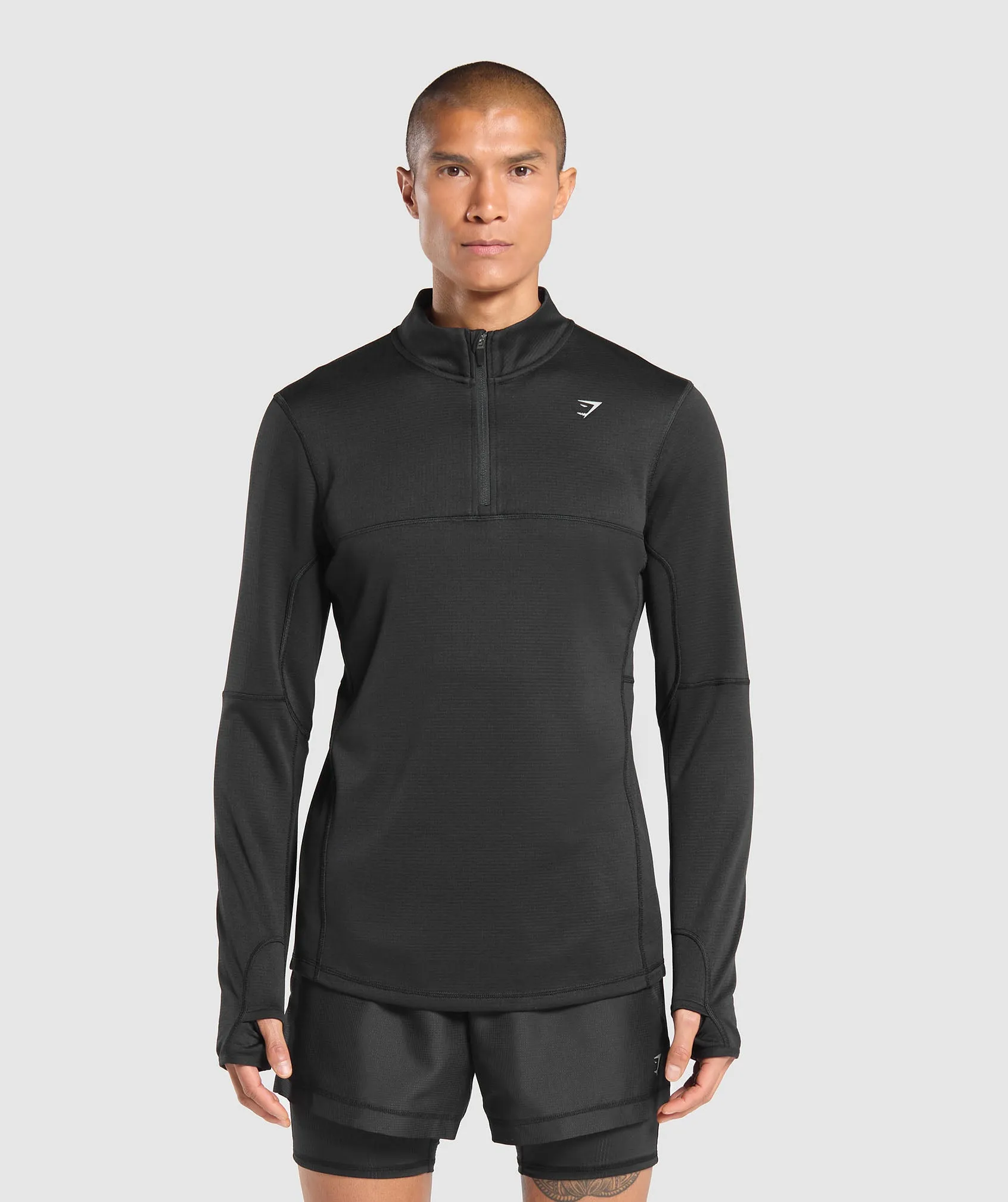 Gymshark Running 1/4 Zip - Black sold by Gymshark