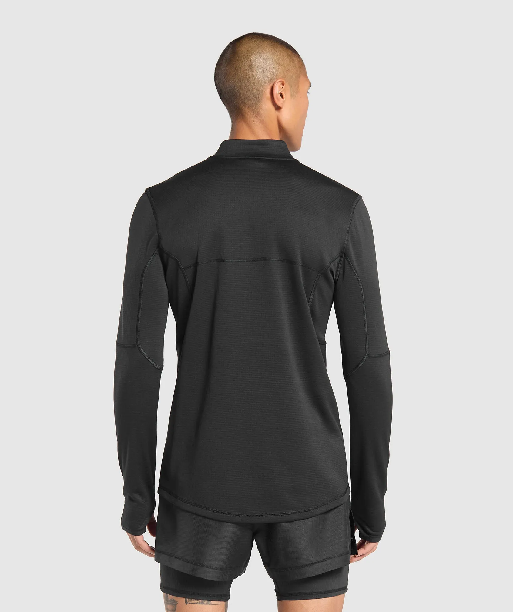 Gymshark Running 1/4 Zip - Black sold by Gymshark product image thumbnail 2