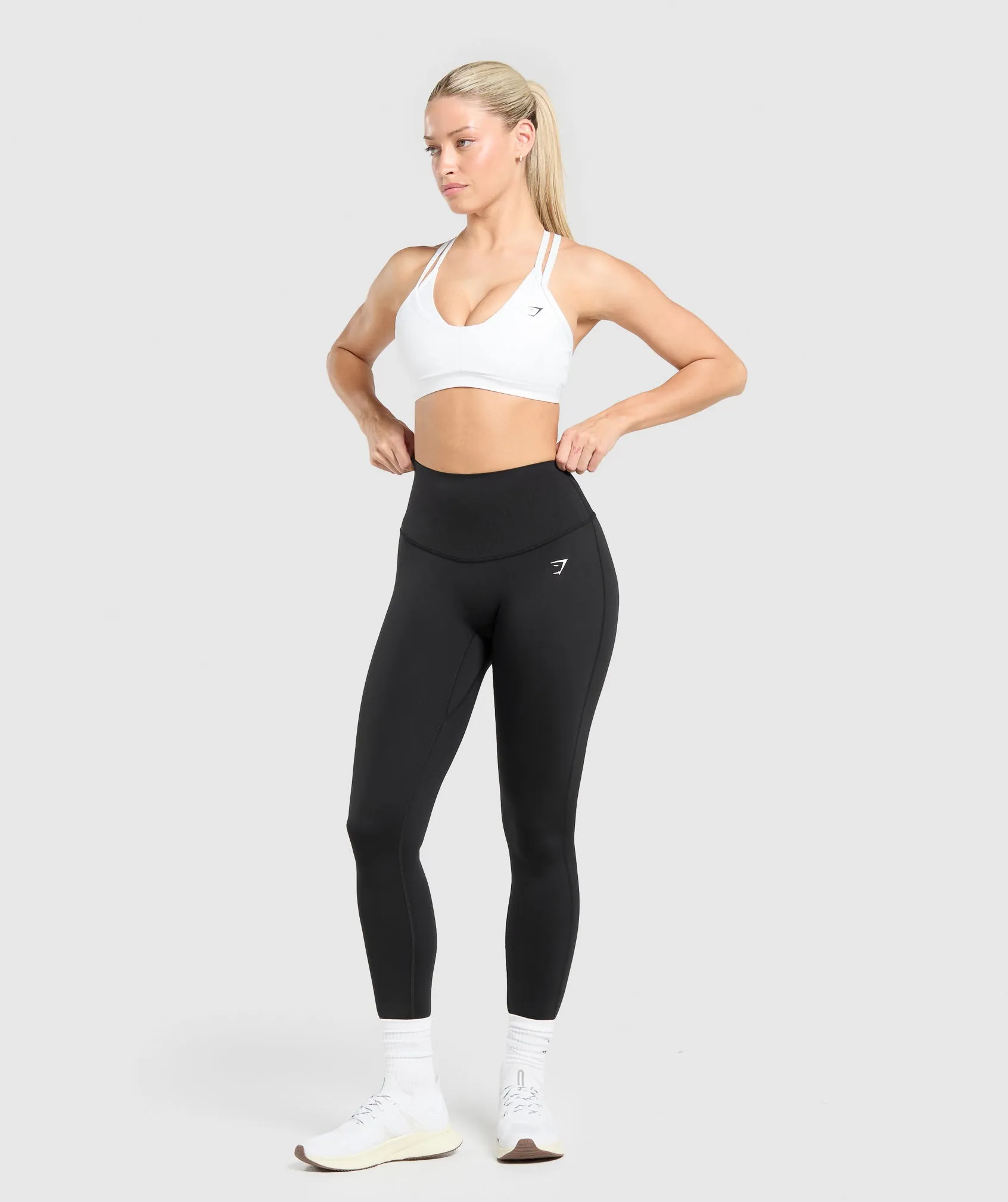 Gymshark Bonded Waistband Leggings - Black sold by Gymshark product image thumbnail 4