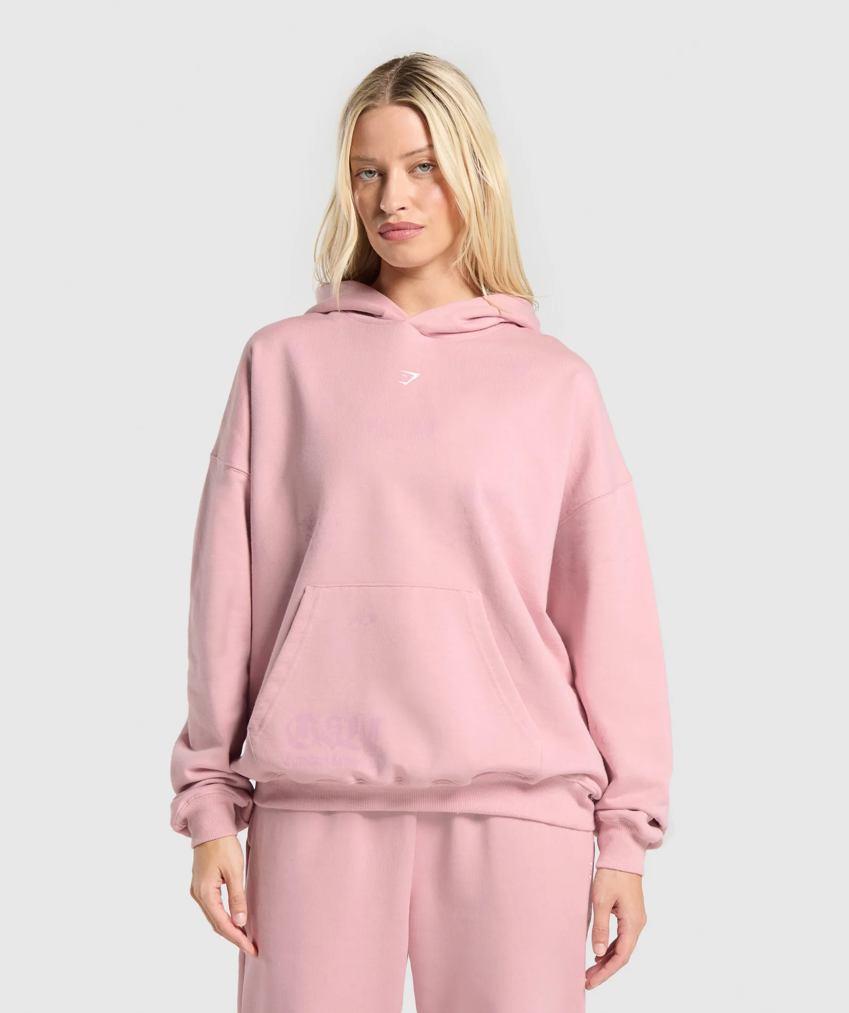Gymshark Scribble Oversized Hoodie - Light Pink sold by Gymshark
