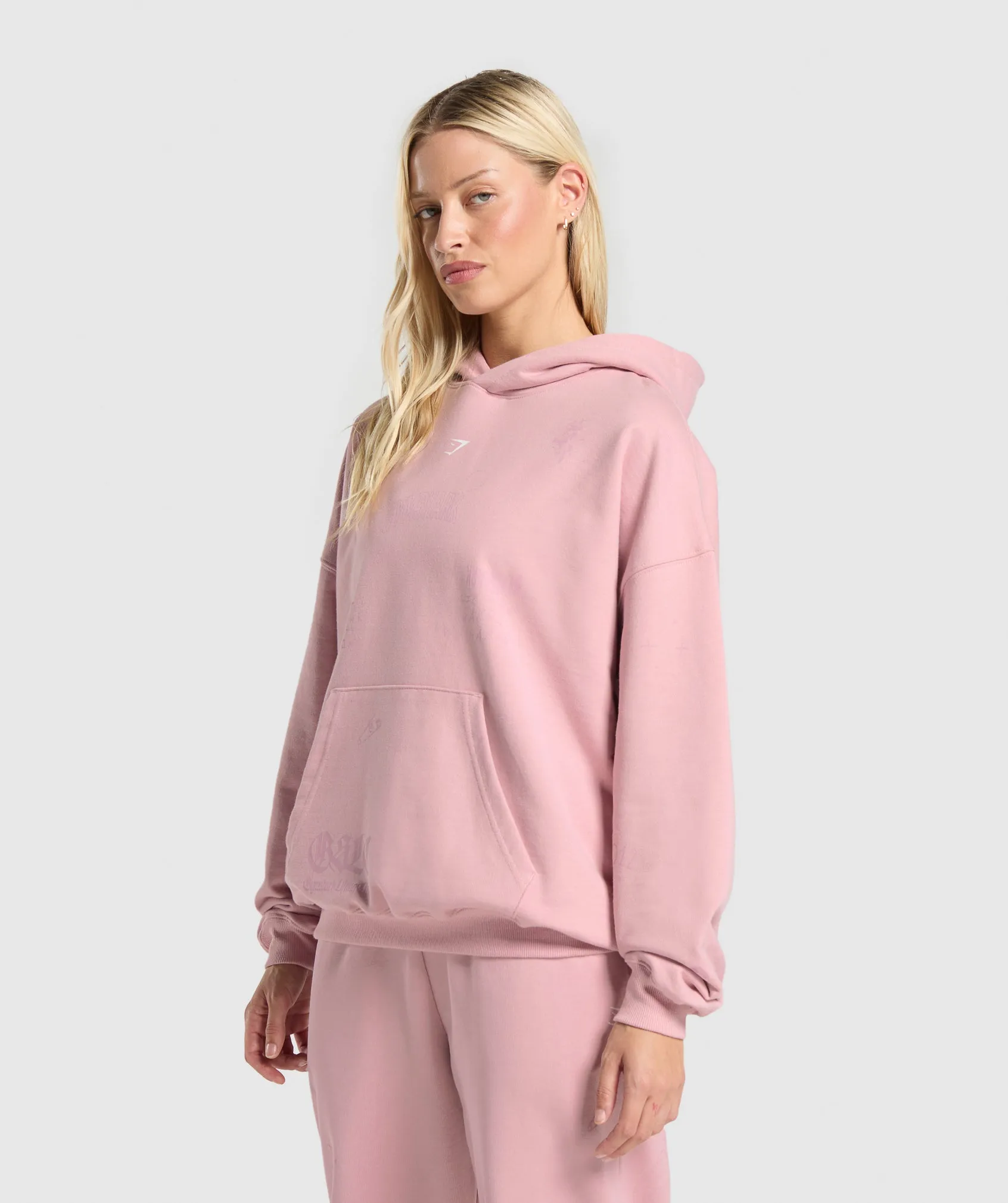 Gymshark Scribble Oversized Hoodie - Light Pink sold by Gymshark product image thumbnail 3