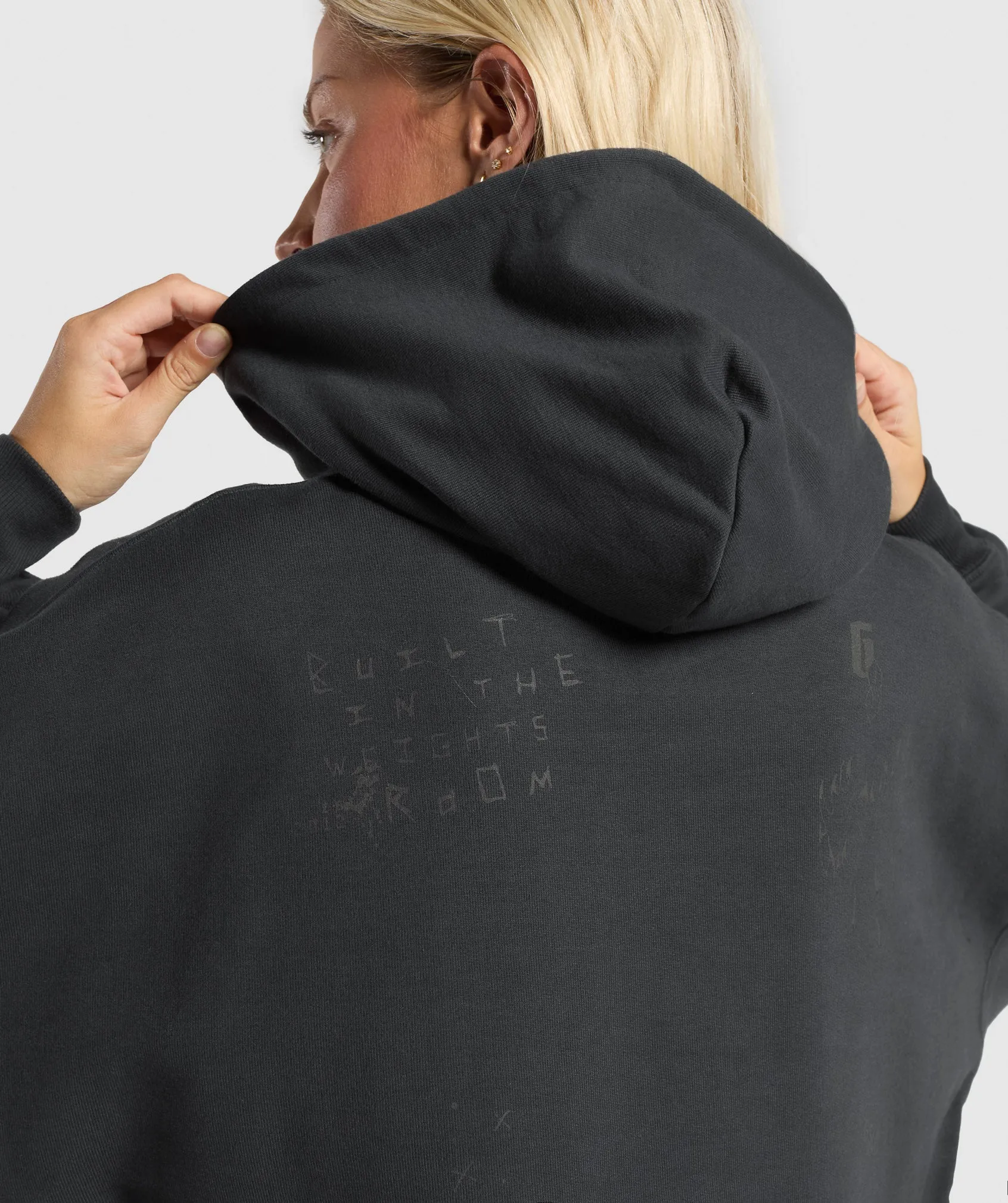 Gymshark Scribble Oversized Hoodie - Asphalt Grey sold by Gymshark product image thumbnail 4
