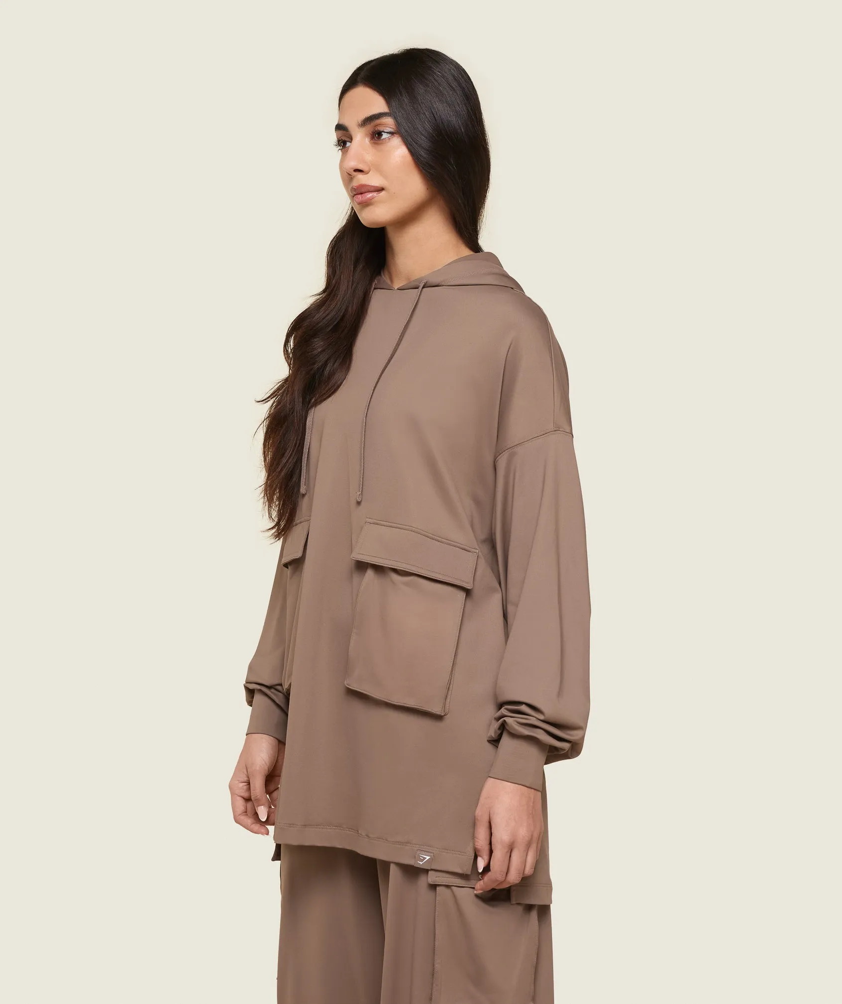 Gymshark GS x Leana Deeb Oversized Hoodie - Soul Brown sold by Gymshark product image thumbnail 5