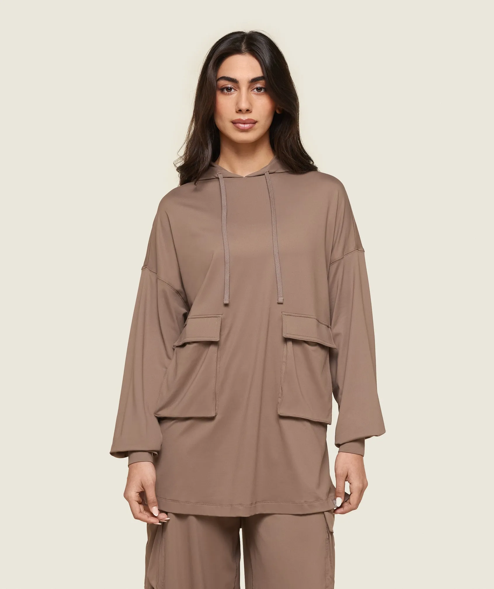 Gymshark GS x Leana Deeb Oversized Hoodie - Soul Brown sold by Gymshark