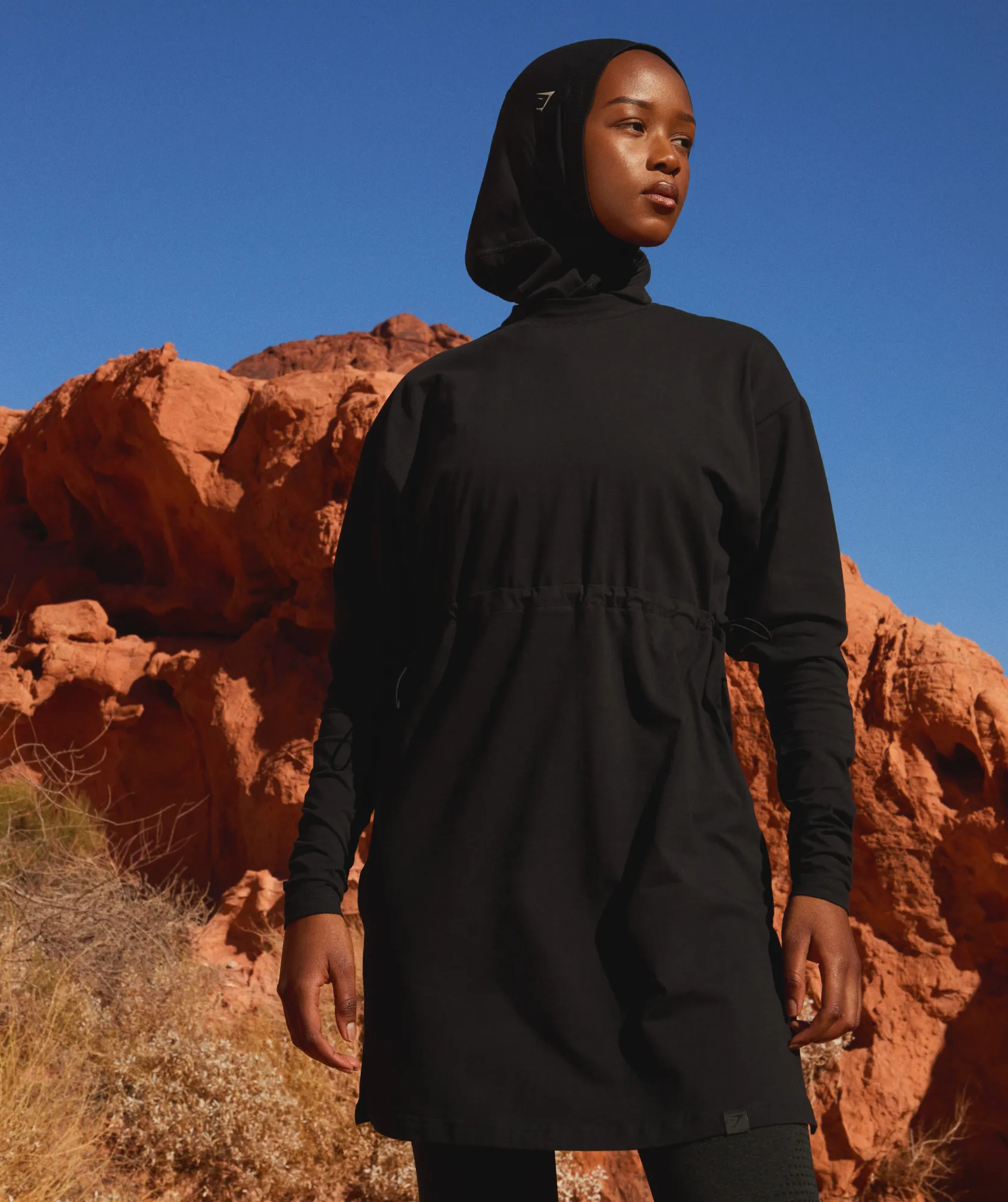 Gymshark GS x Leana Deeb Oversized Hoodie - Black sold by Gymshark product image thumbnail 2