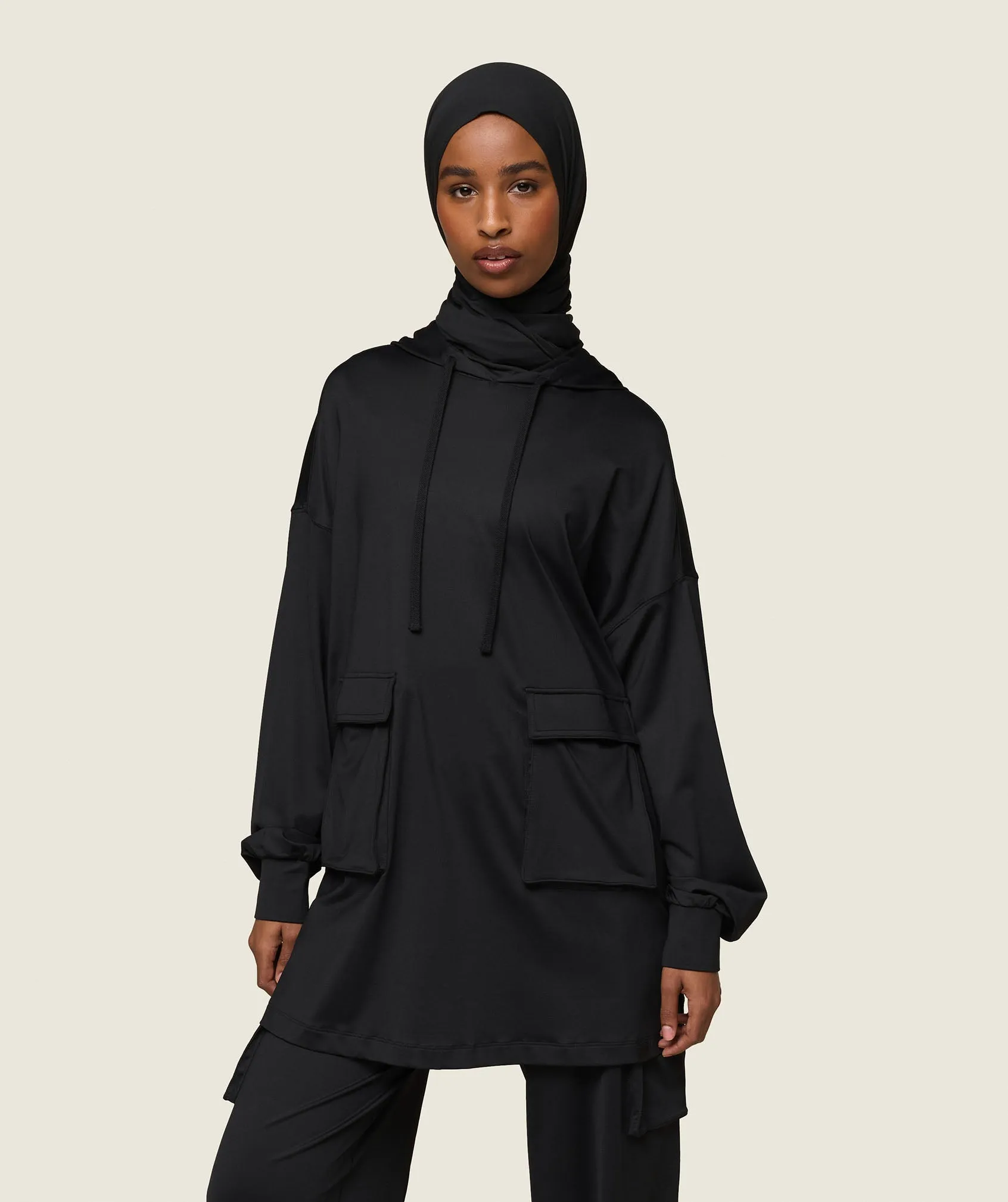 Gymshark GS x Leana Deeb Oversized Hoodie - Black sold by Gymshark