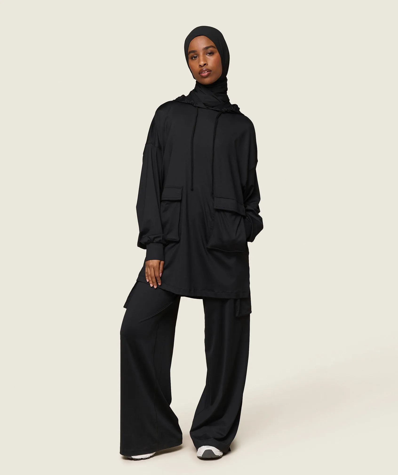 Gymshark GS x Leana Deeb Oversized Hoodie - Black sold by Gymshark product image thumbnail 5