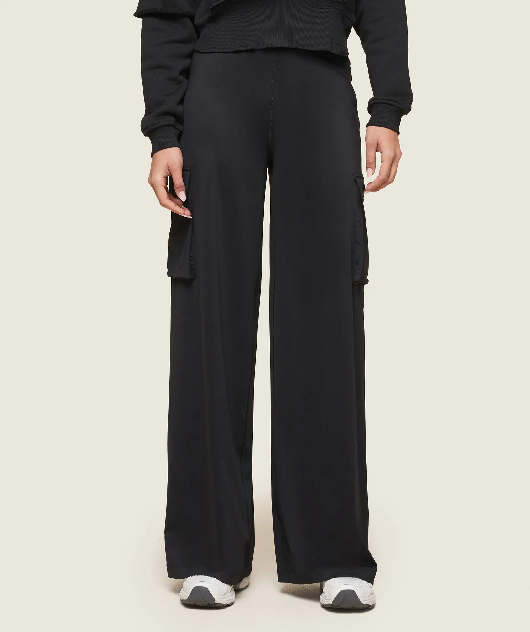 Gymshark GS x Leana Deeb Flared Pants - Black sold by Gymshark