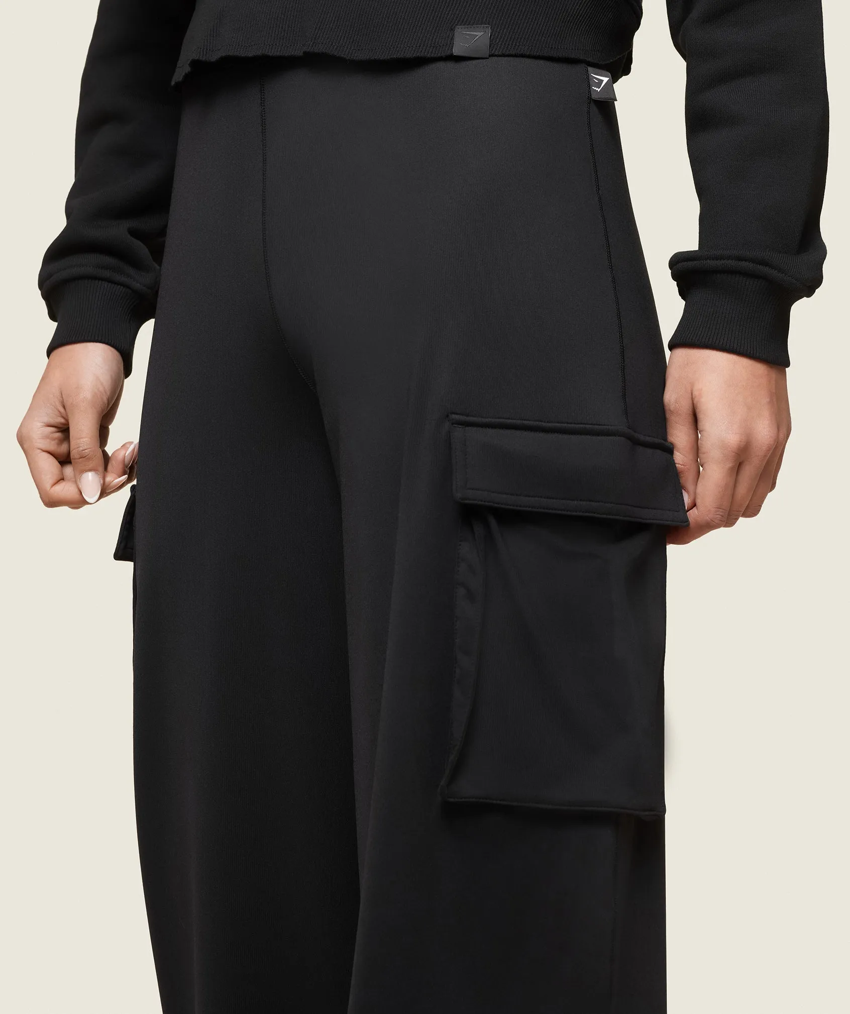 Gymshark GS x Leana Deeb Flared Pants - Black sold by Gymshark product image thumbnail 4