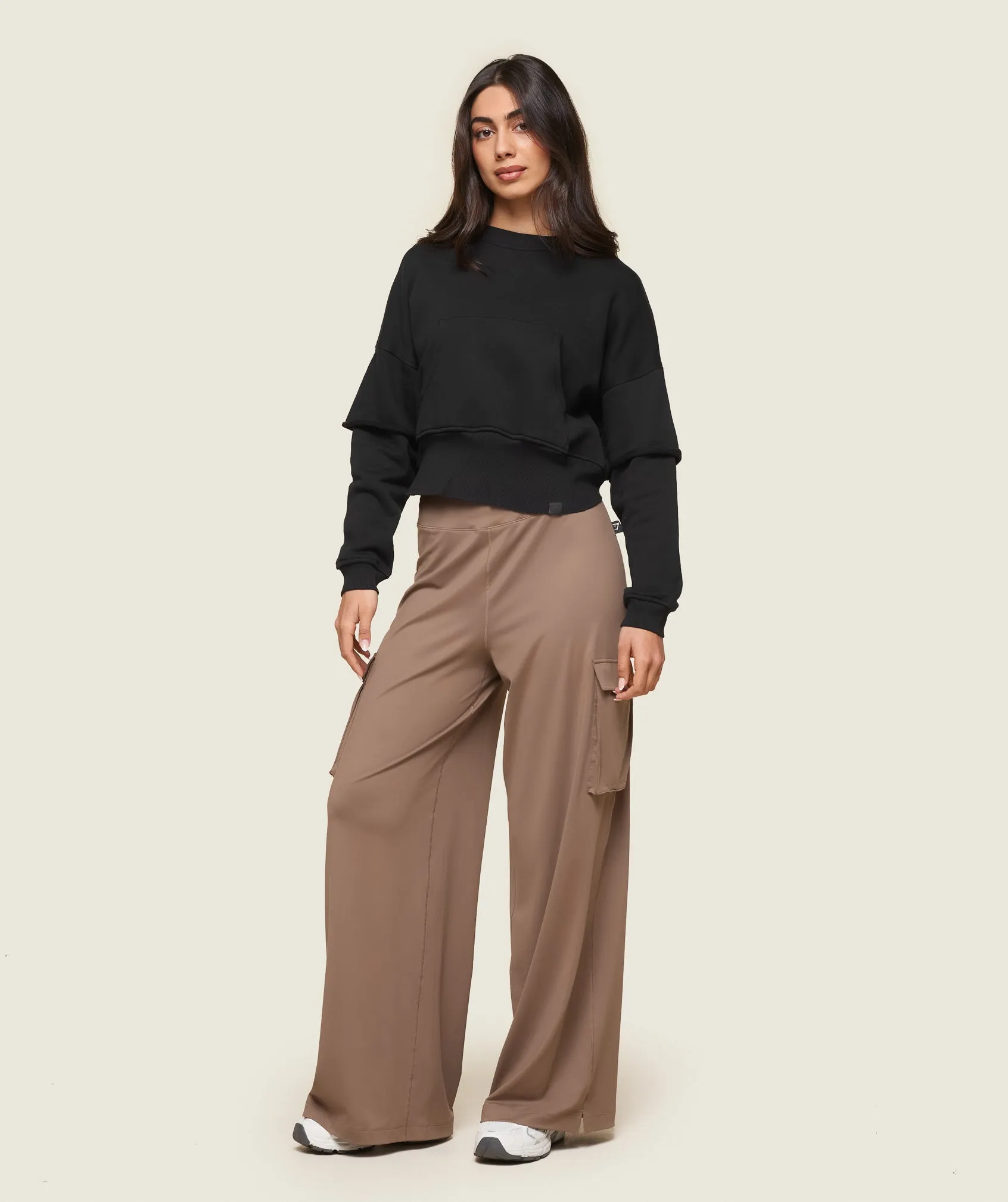 Gymshark GS x Leana Deeb Flared Pants - Soul Brown sold by Gymshark product image thumbnail 5