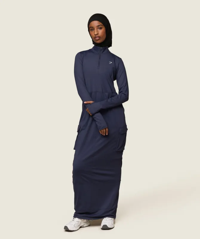 Gymshark GS x Leana Deeb Abaya - Midnight Blue sold by Gymshark