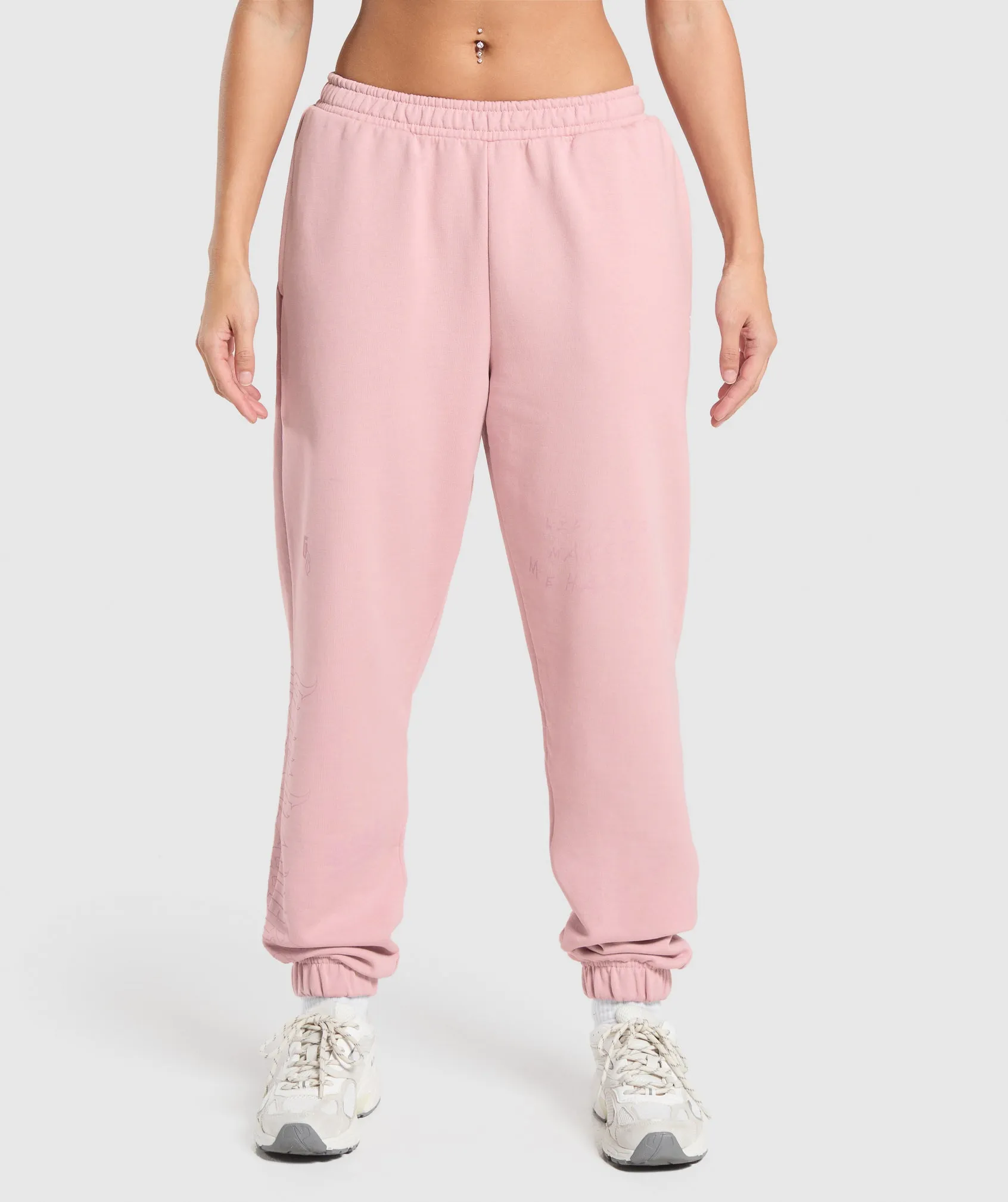 Gymshark Scribble Oversized Joggers - Light Pink sold by Gymshark