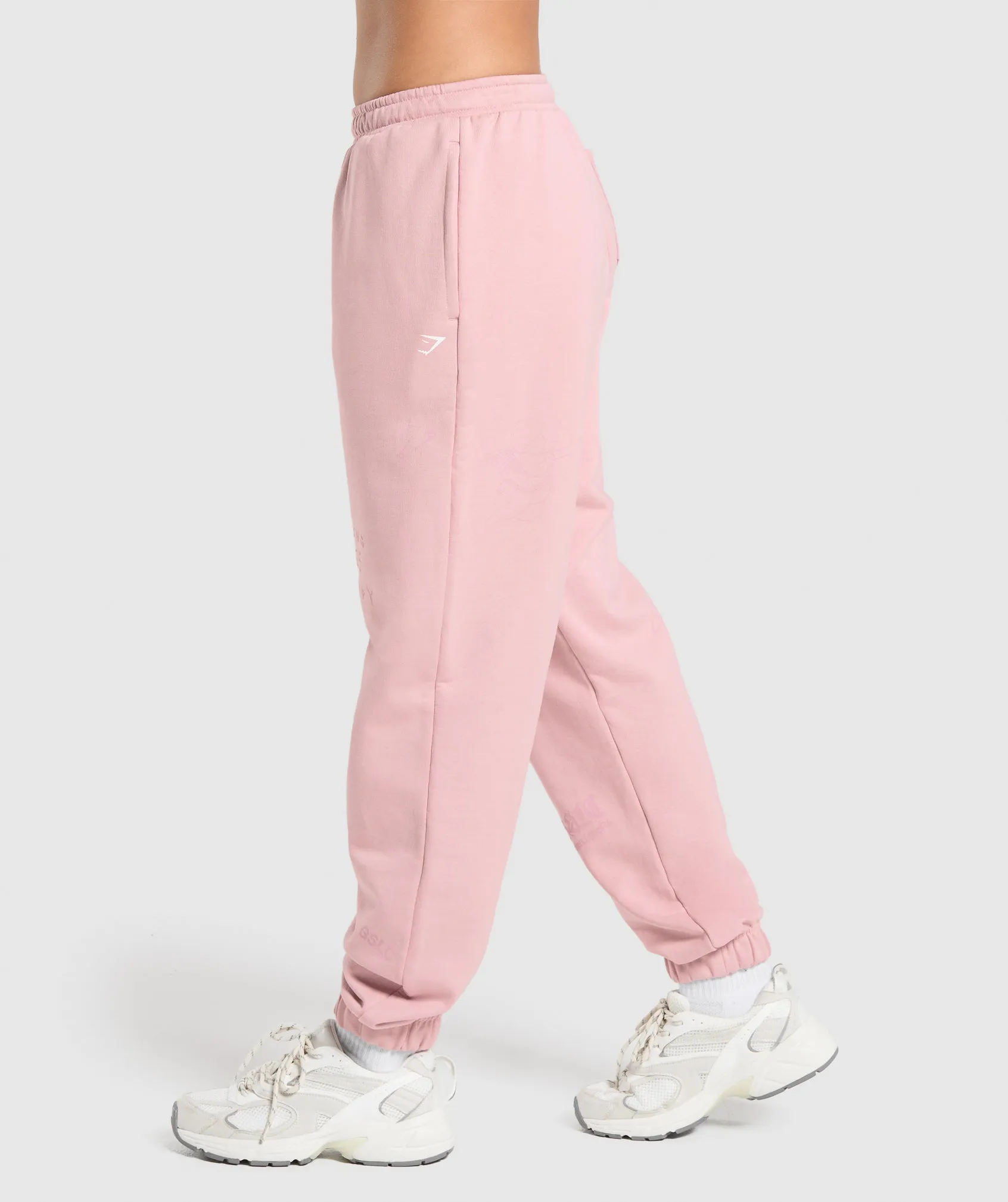 Gymshark Scribble Oversized Joggers - Light Pink sold by Gymshark product image thumbnail 4