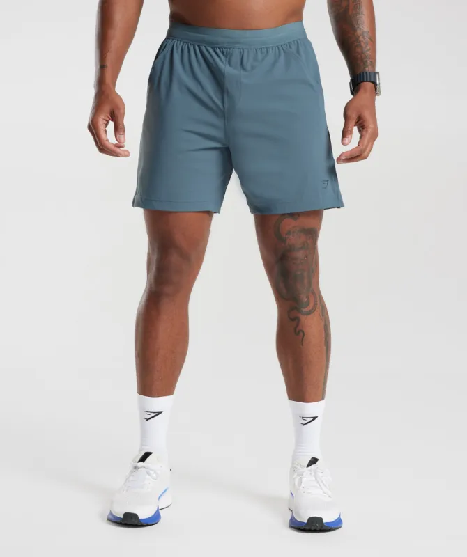 Gymshark Hybrid 6" Shorts - Denim Teal sold by Gymshark