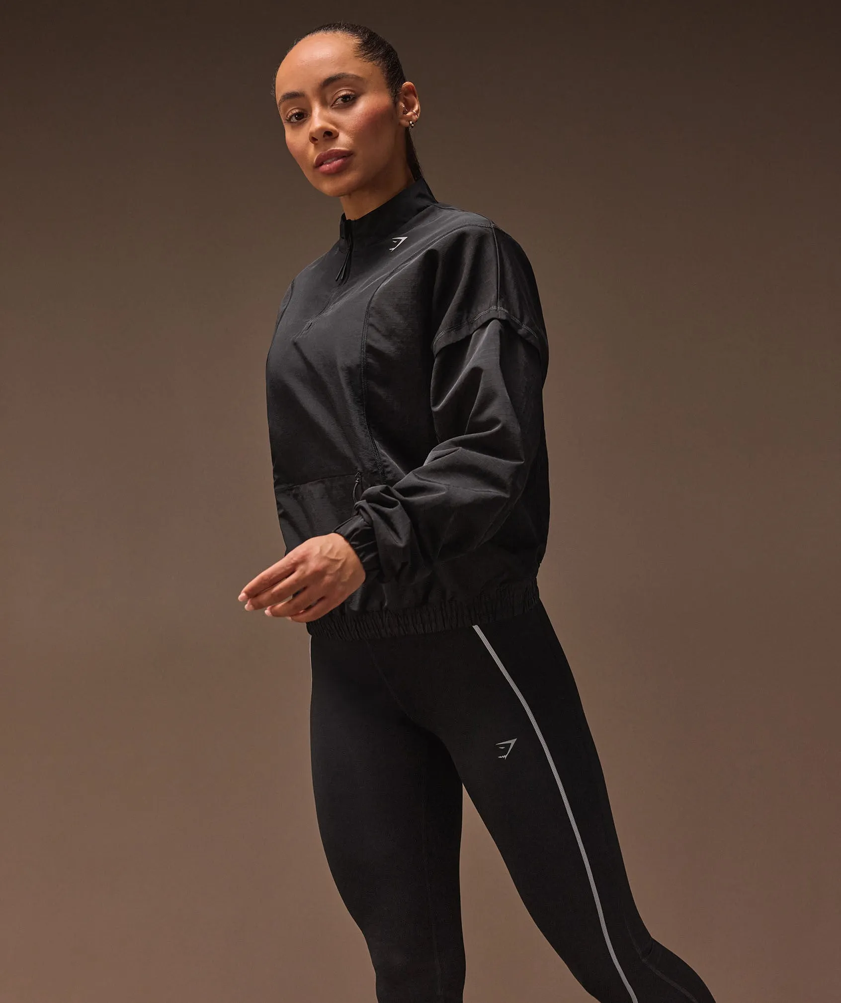 Gymshark Running 1/4 Zip Track Top - Black sold by Gymshark product image thumbnail 2