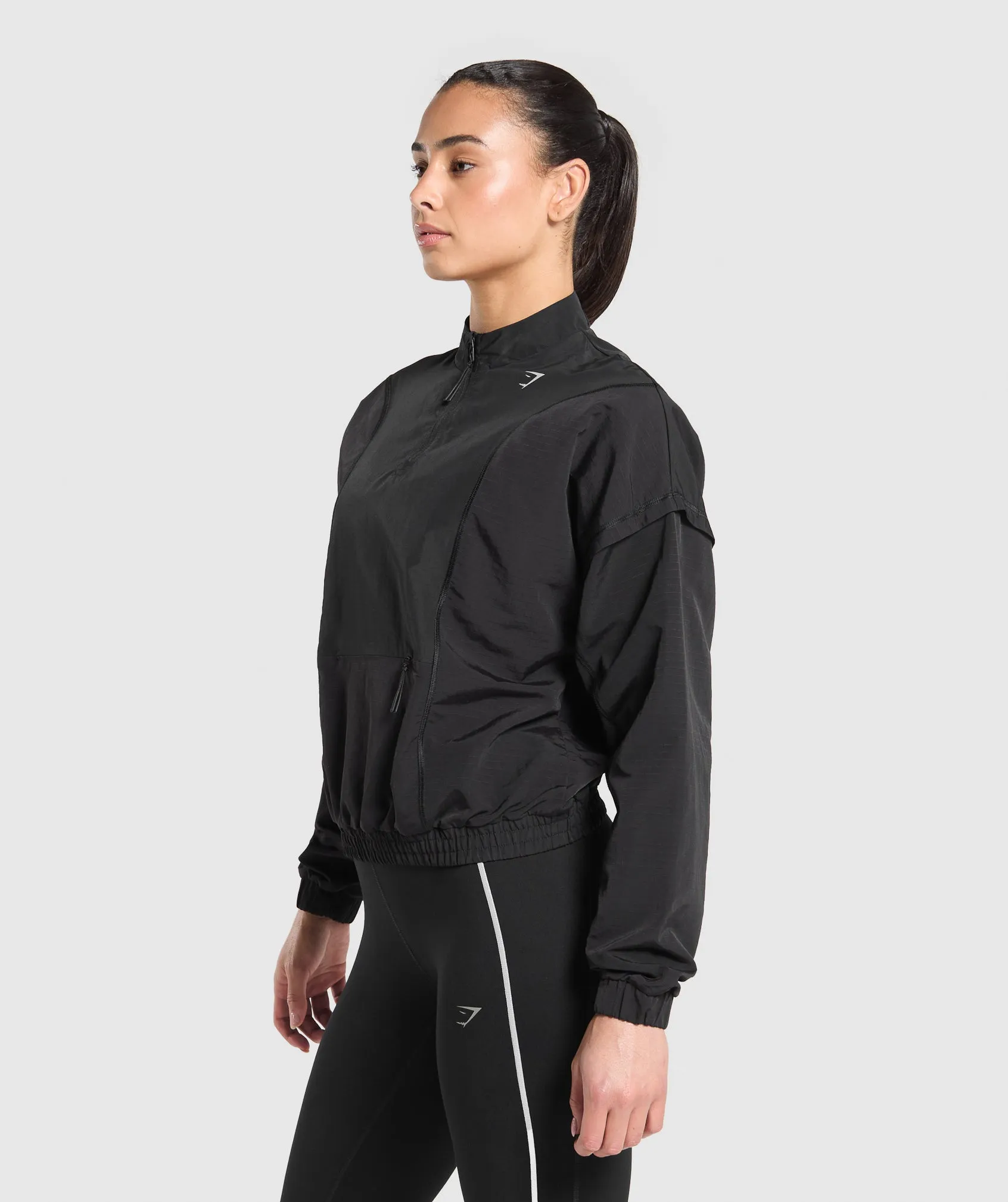 Gymshark Running 1/4 Zip Track Top - Black sold by Gymshark product image thumbnail 4