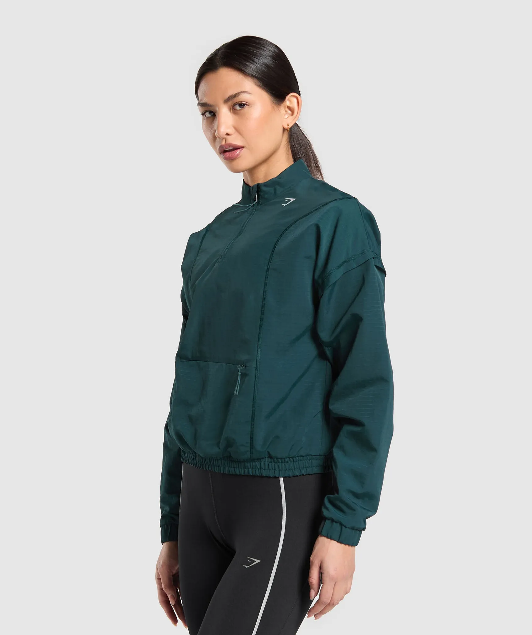 Gymshark Running 1/4 Zip Track Top - Strong Teal sold by Gymshark product image thumbnail 3