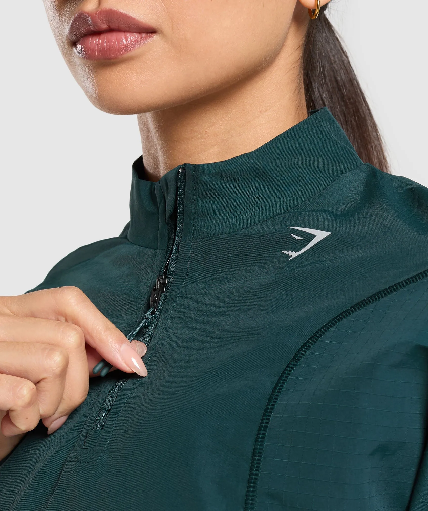 Gymshark Running 1/4 Zip Track Top - Strong Teal sold by Gymshark product image thumbnail 5