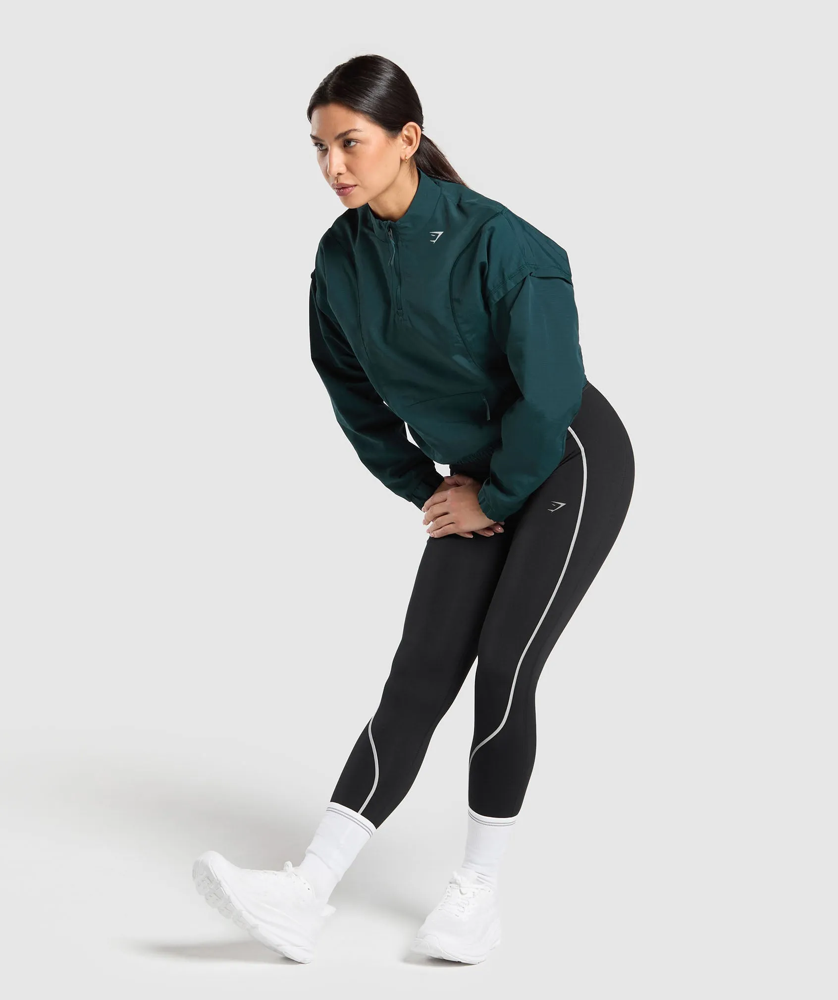Gymshark Running 1/4 Zip Track Top - Strong Teal sold by Gymshark product image thumbnail 4