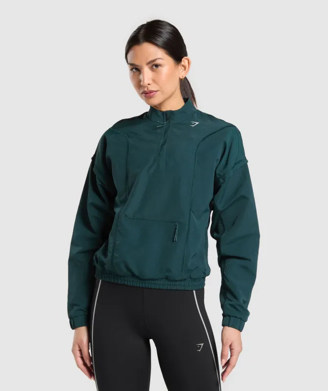 Gymshark Running 1/4 Zip Track Top - Strong Teal sold by Gymshark