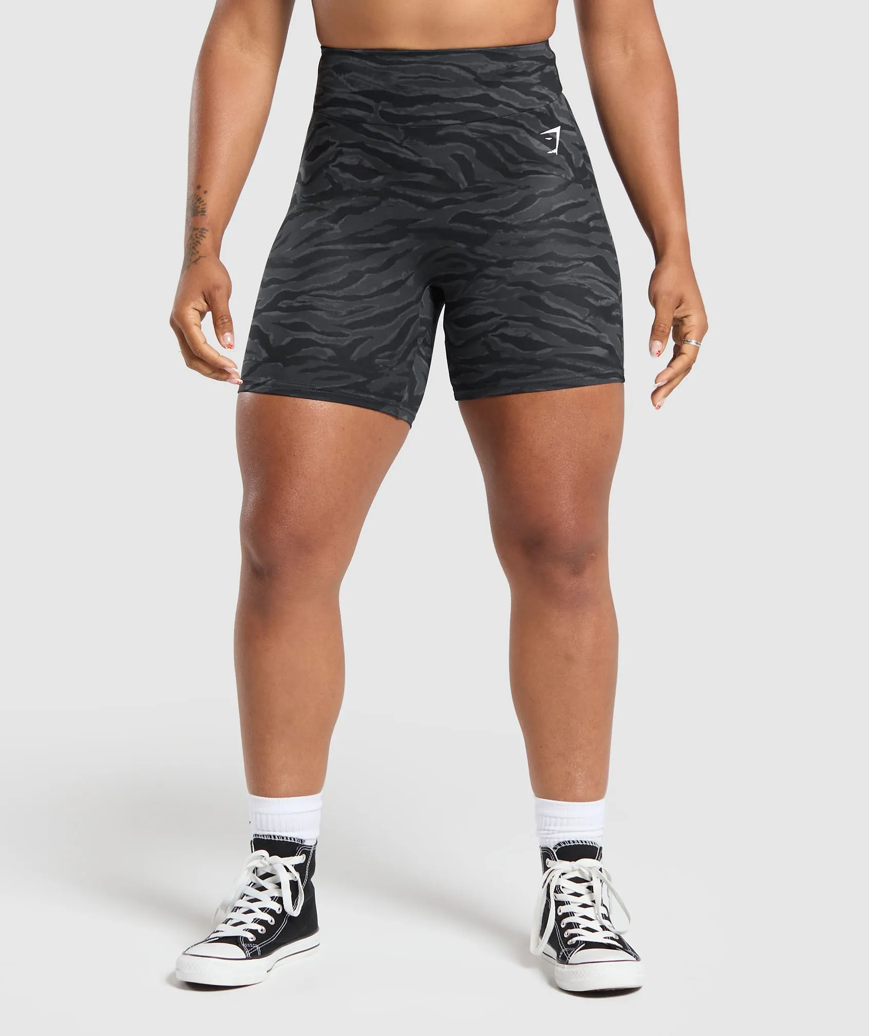 Power Tight Shorts - Onyx Grey Print sold by Gymshark