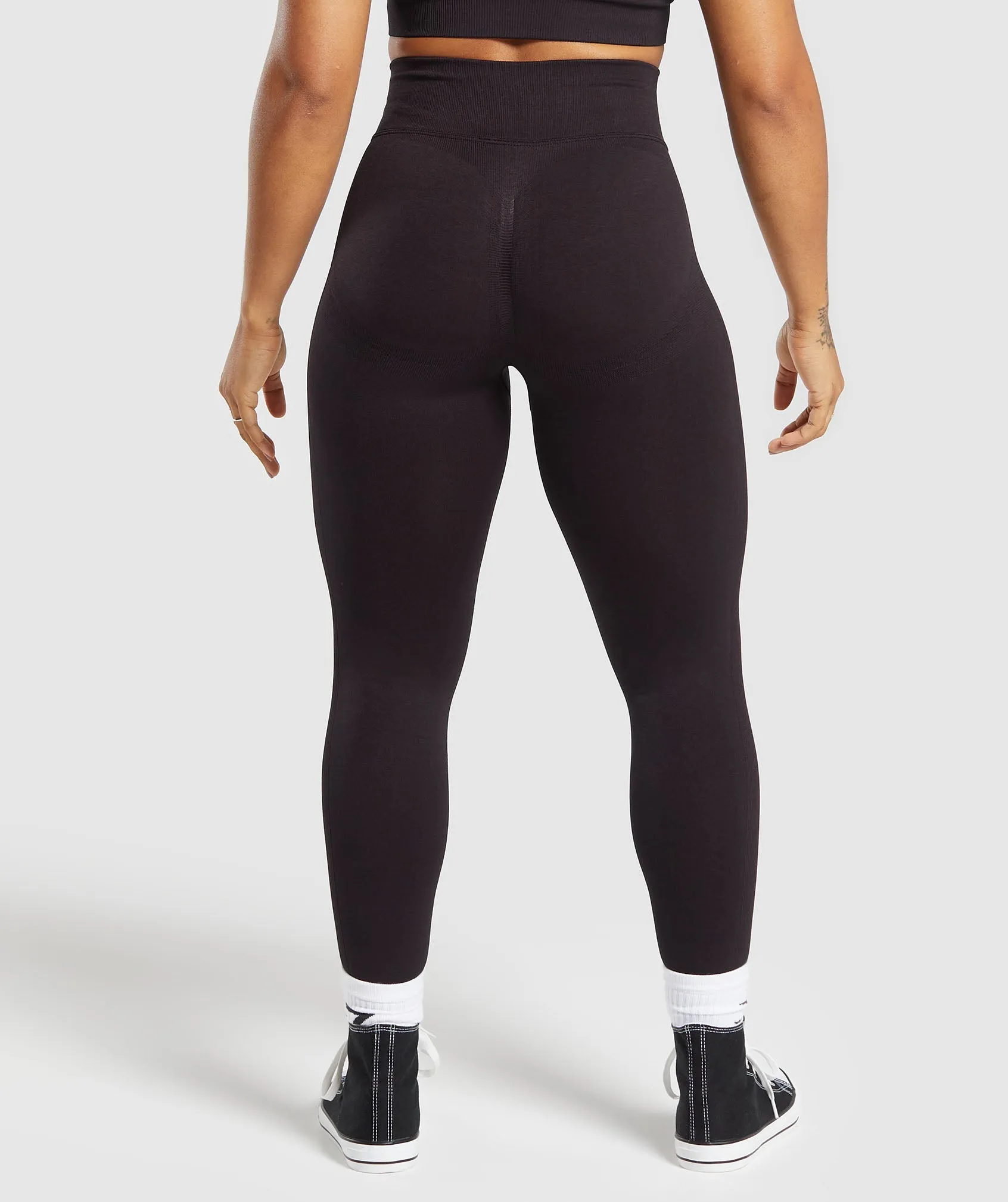 Gymshark Lift Seamless Leggings - Depth Purple/Black Marl sold by Gymshark product image thumbnail 2
