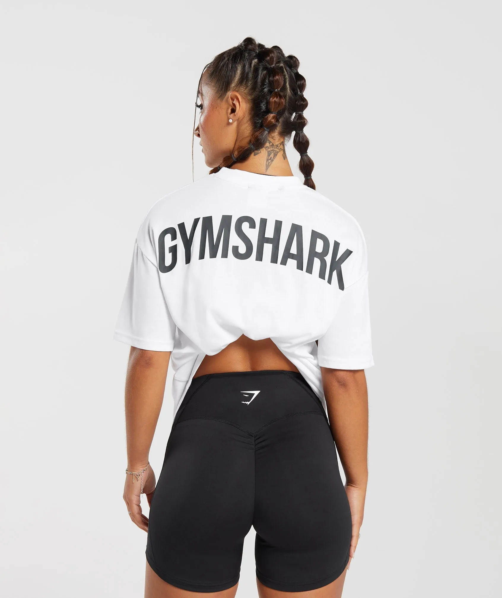Gymshark GS Power Oversized T-Shirt - White sold by Gymshark product image thumbnail 3
